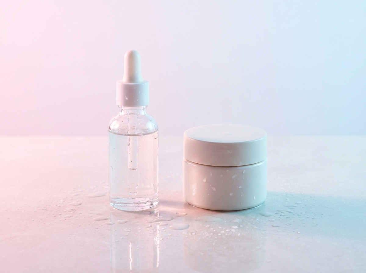 Clean skincare setup