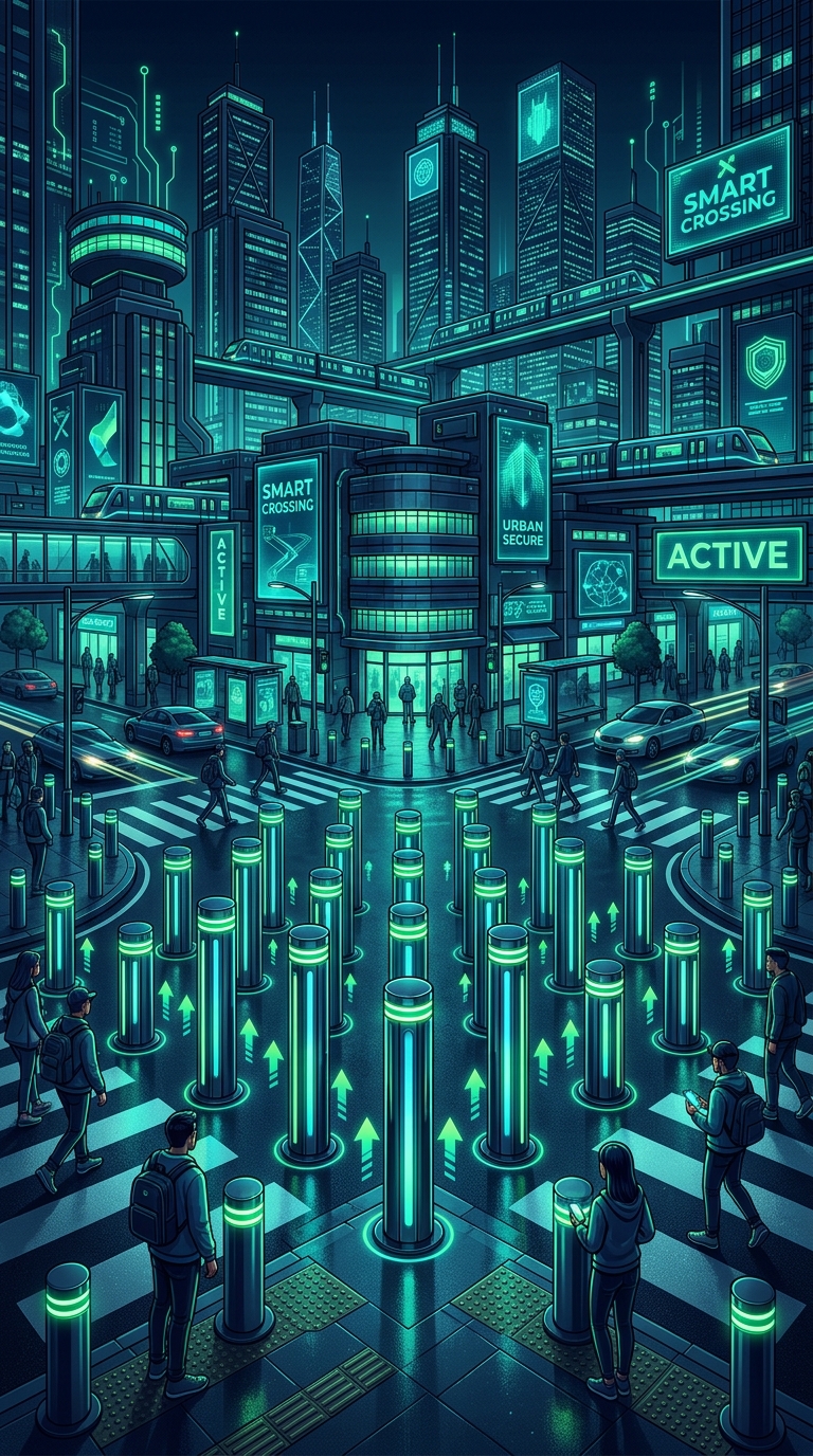 SafeCross Bollards Illustration