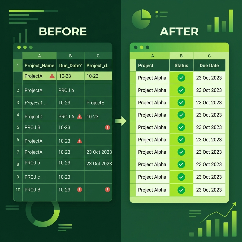 Data cleaning illustration