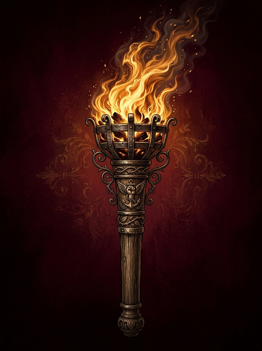 Burning torch symbol