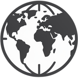 World Map Globe Icon