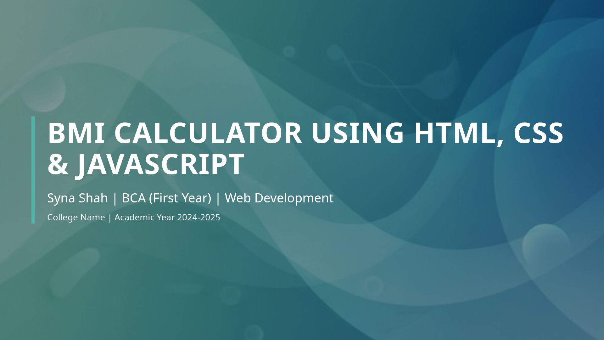 Build a BMI Calculator with HTML, CSS, and JavaScript | Bobr AI