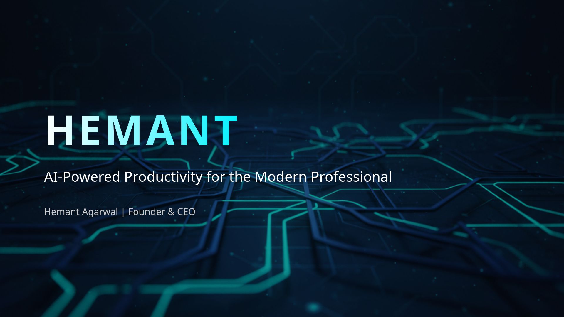 Hemant AI: Pitch Deck for AI-Powered Productivity