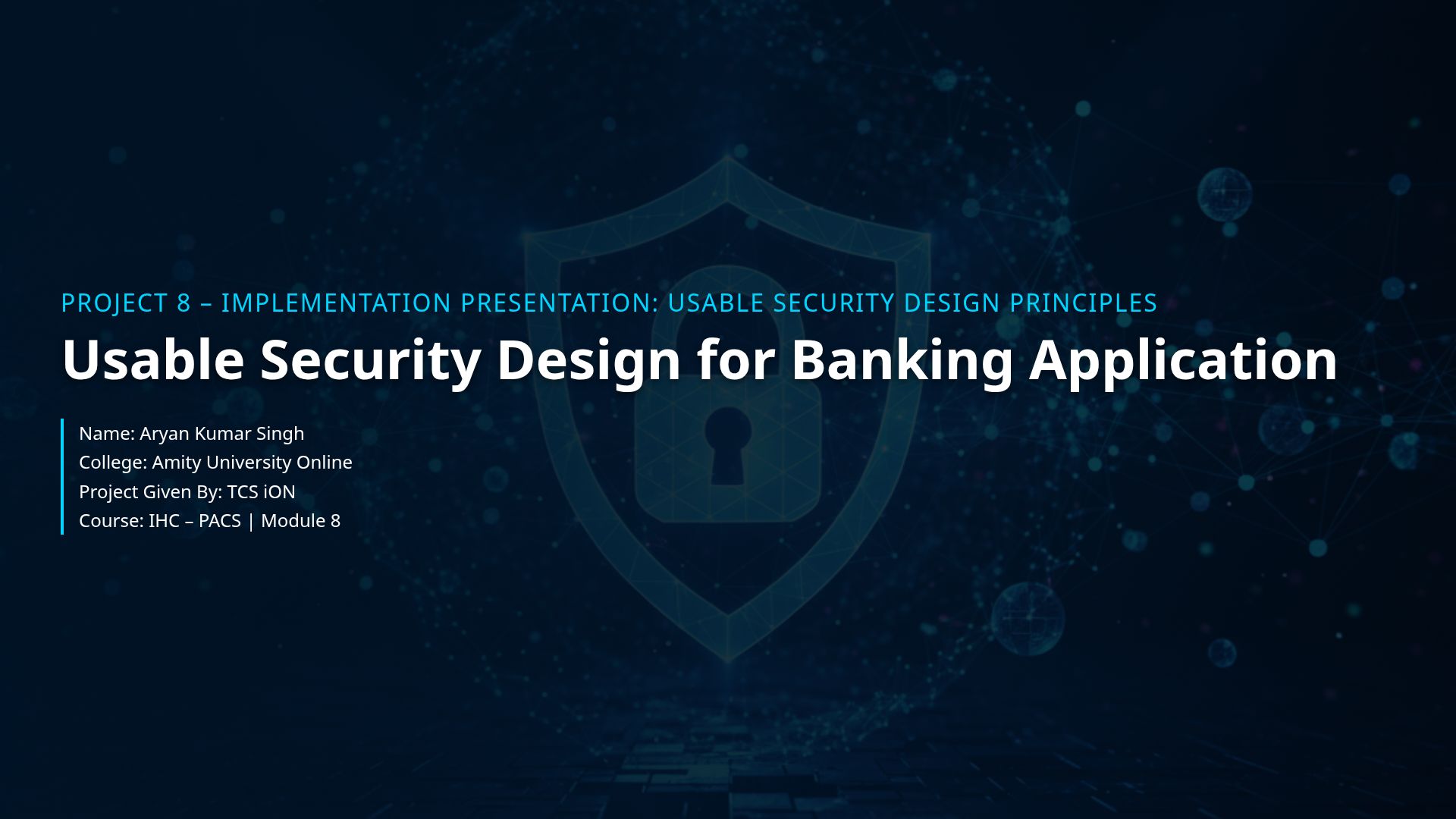 Usable Security Design for Banking Applications