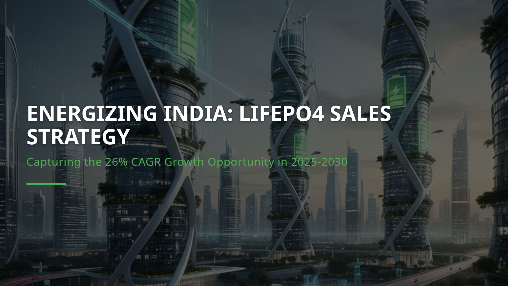 India LiFePO4 Battery Sales Strategy & 2030 Market Outlook