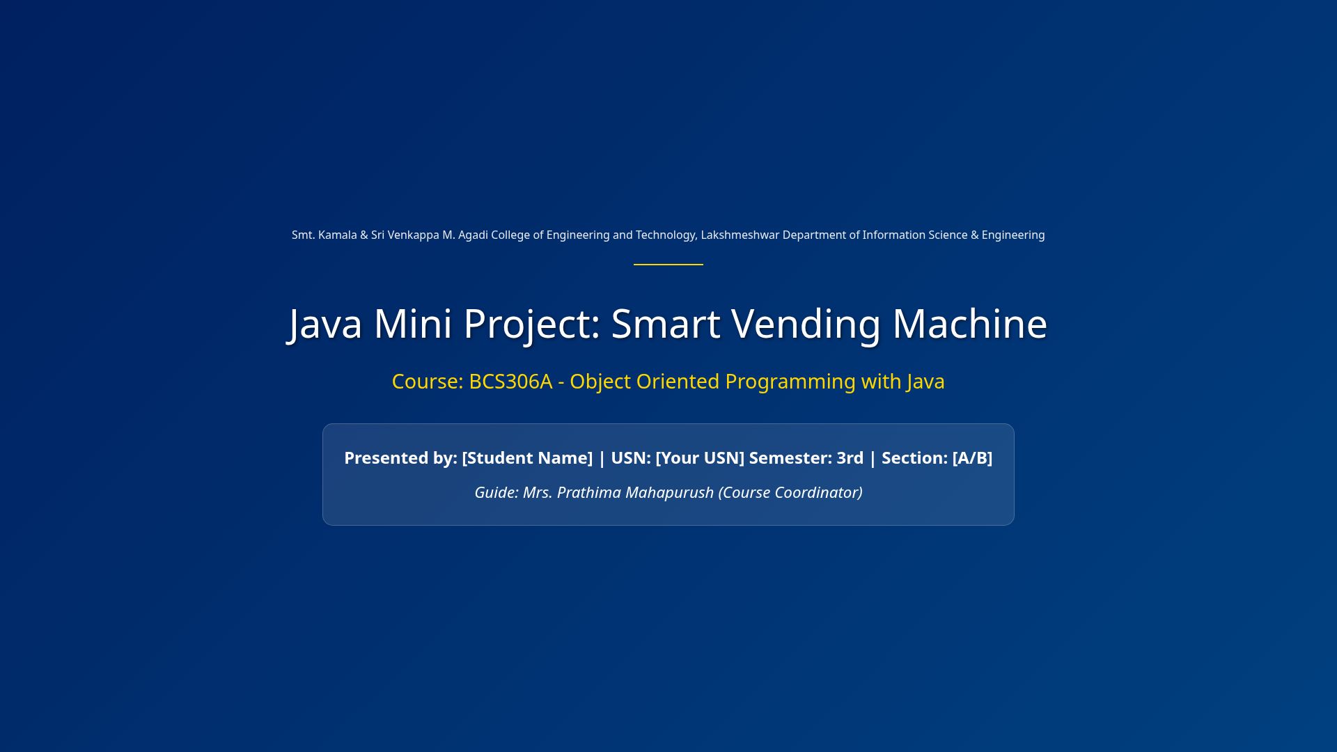 Java Vending Machine Mini Project | Bobr AI