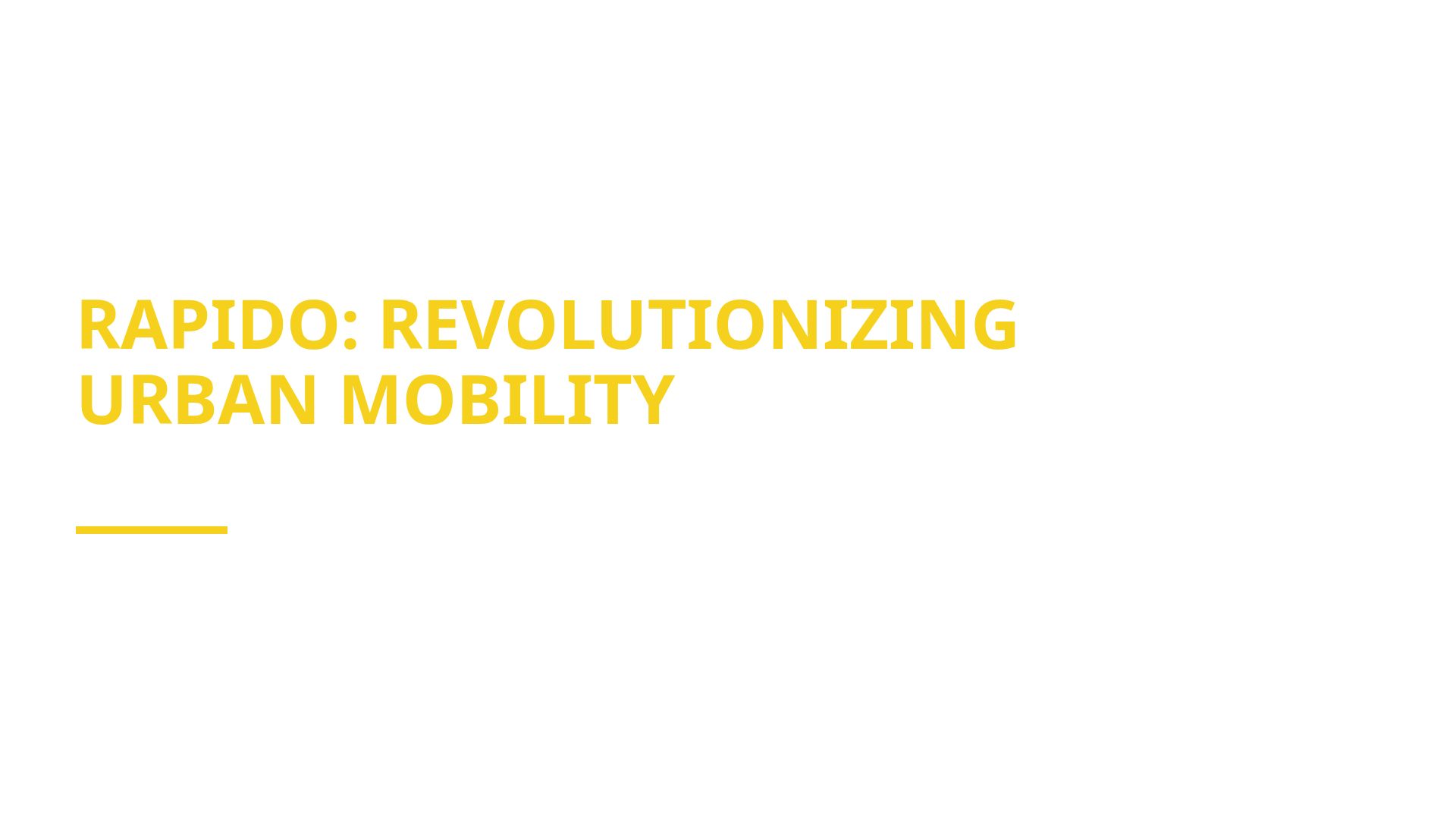 Rapido: Revolutionizing Urban Mobility and Bike Taxis