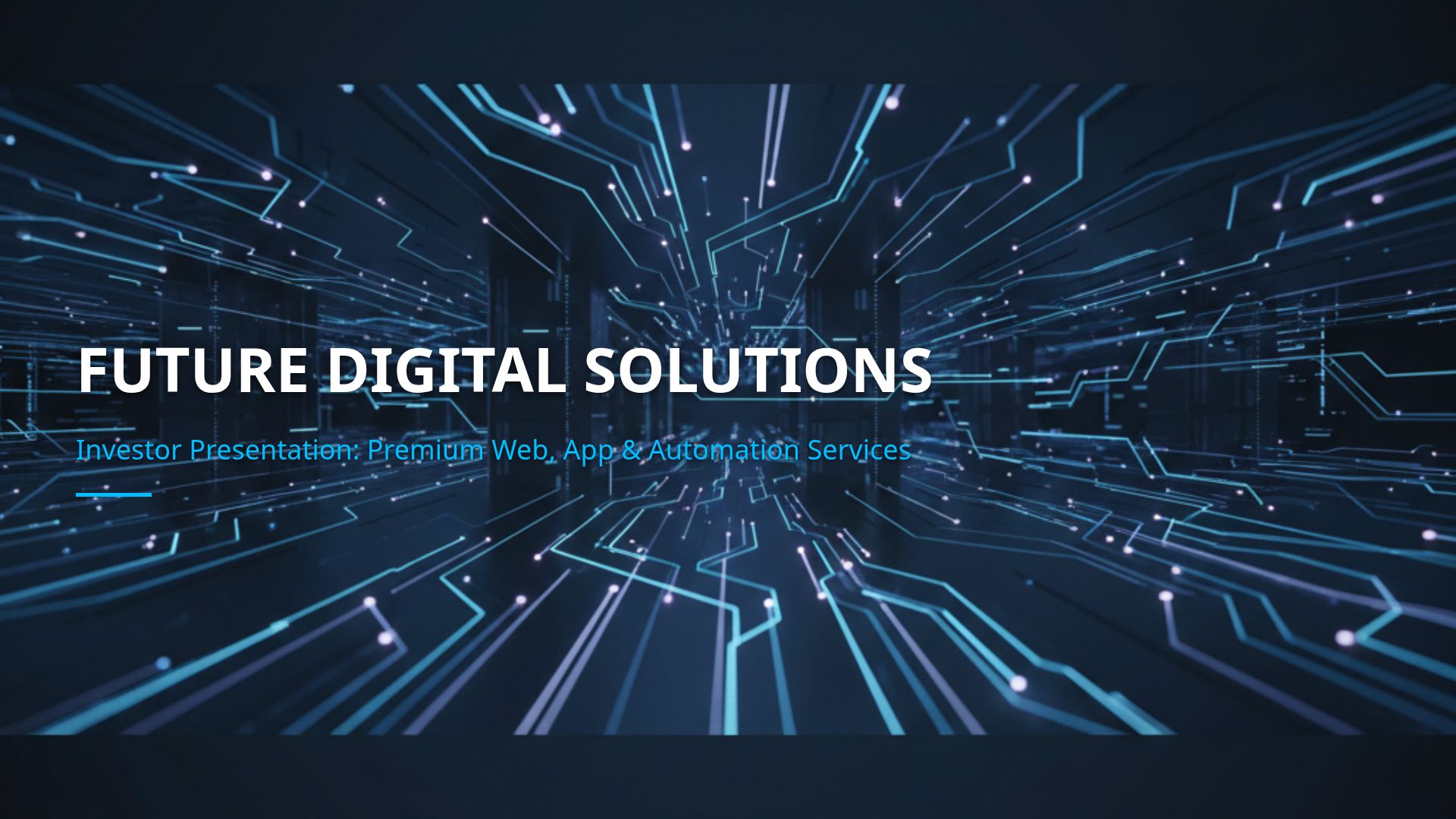 Premium Web & App Development Investor Pitch Deck