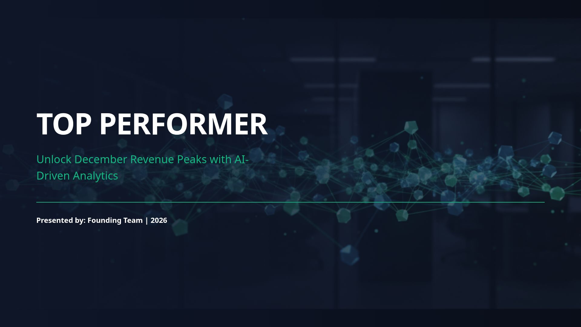 Top Performer: AI-Driven Retail Analytics Pitch Deck