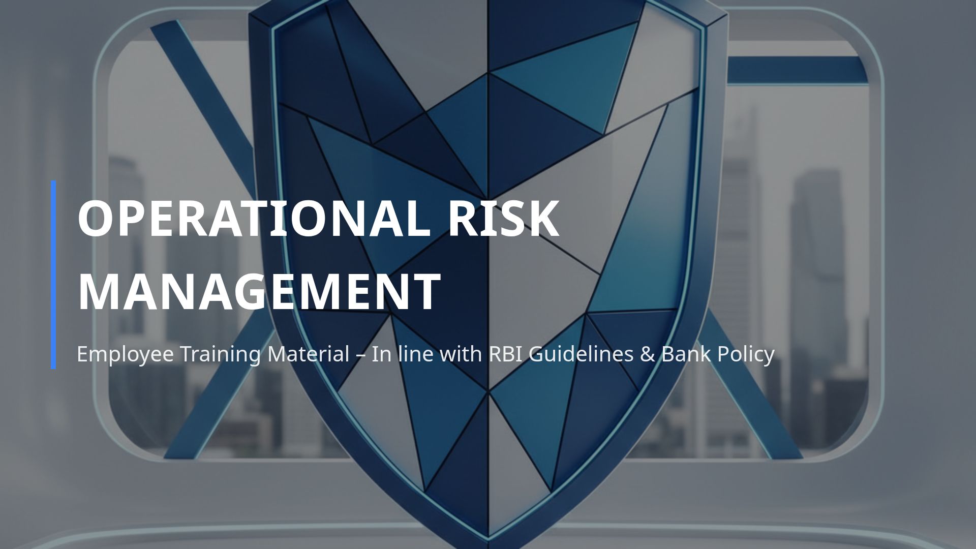 Operational Risk Management Training Guide for Banks