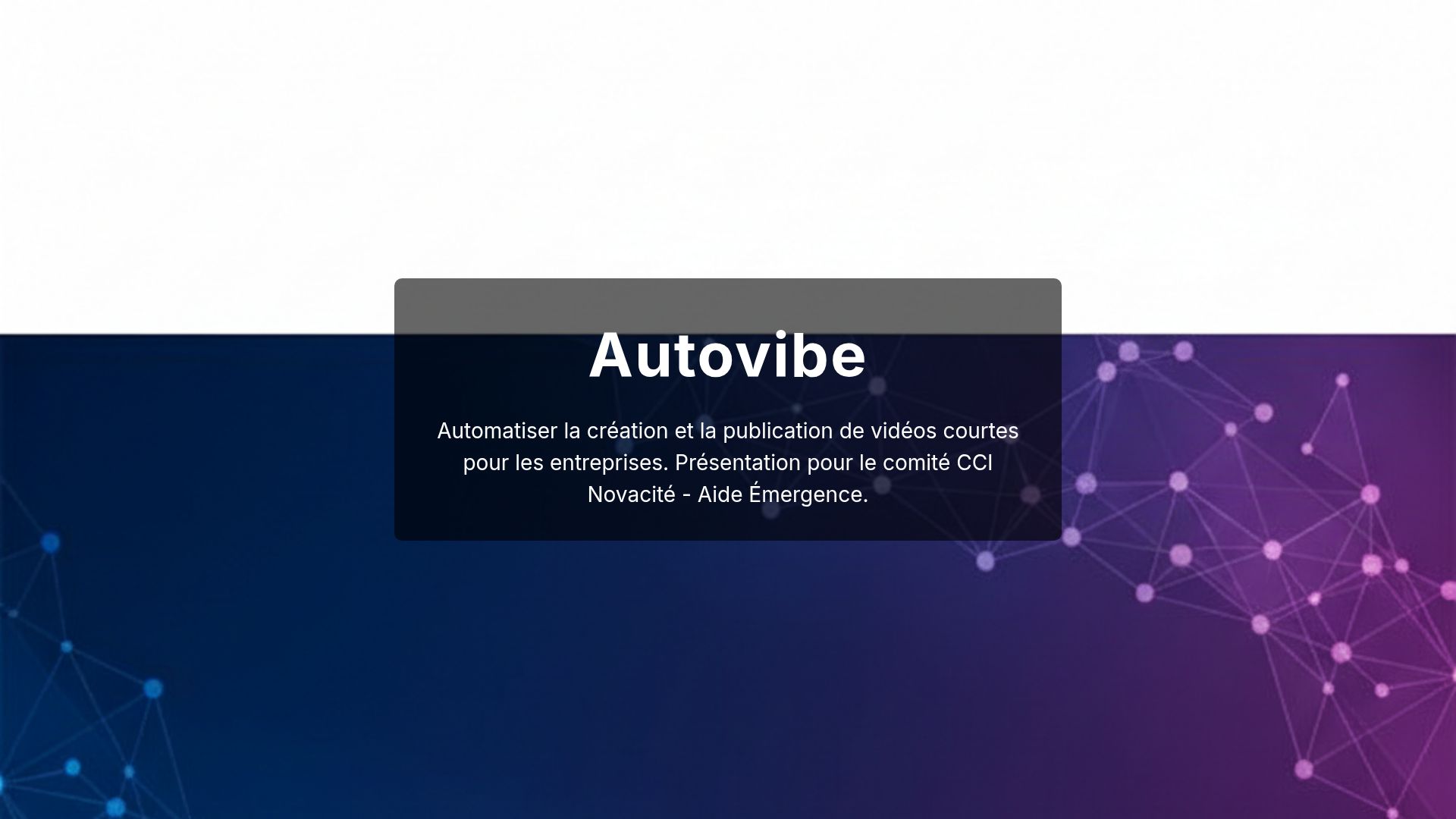 Autovibe : Automatisation de Vidéos Courtes par IA