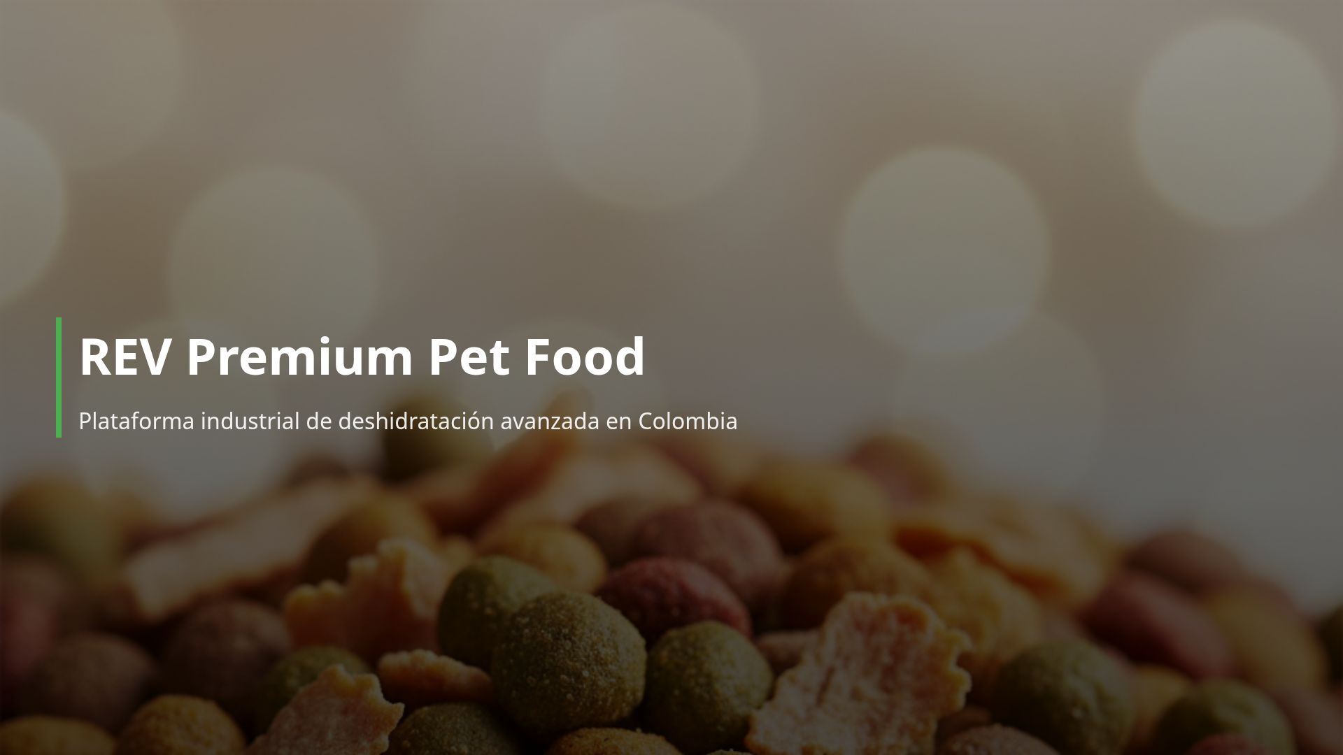 REV Premium Pet Food: Inversión en Deshidratación Avanzada