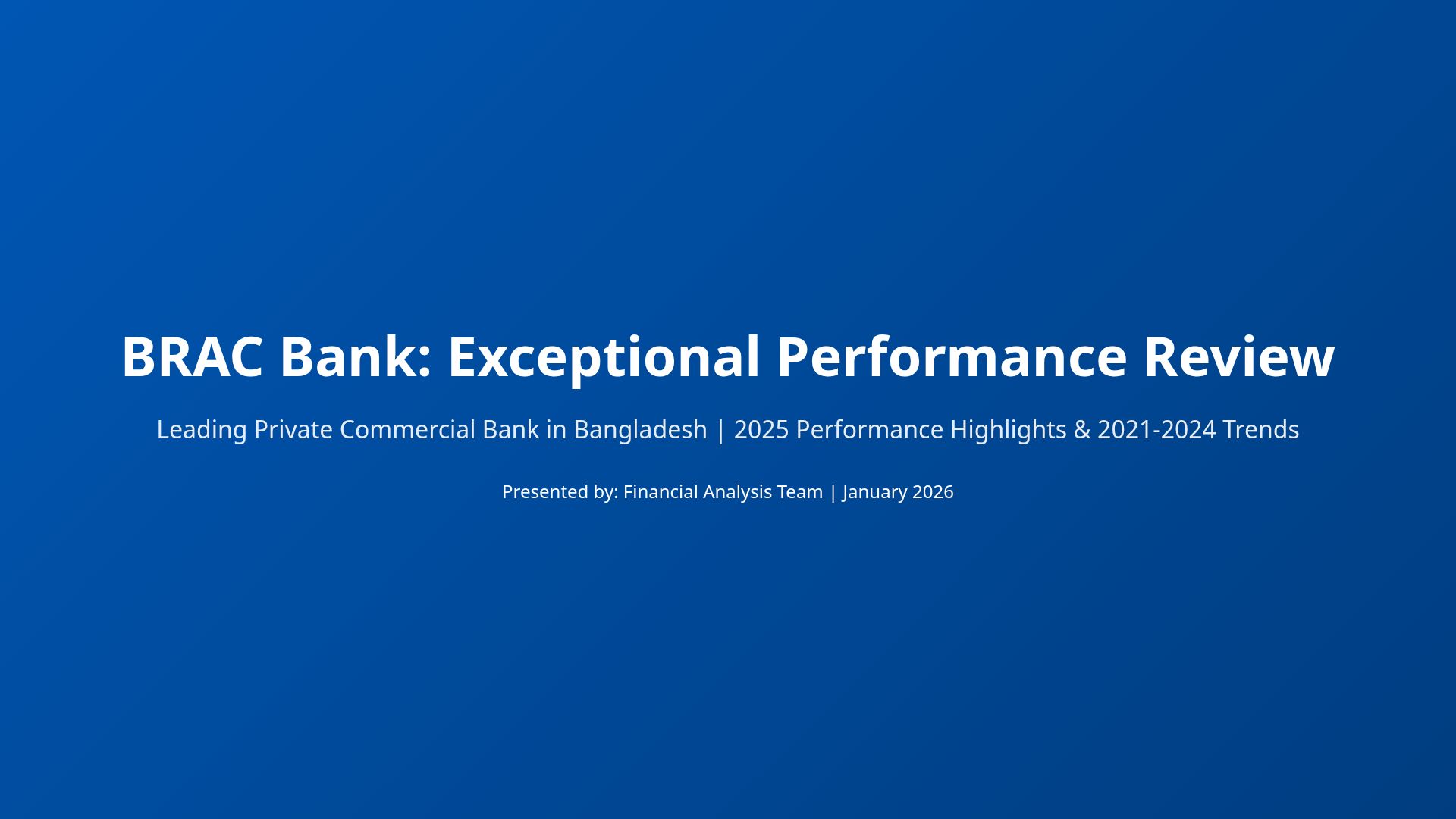 BRAC Bank Performance Review 2025: Growth & Trends