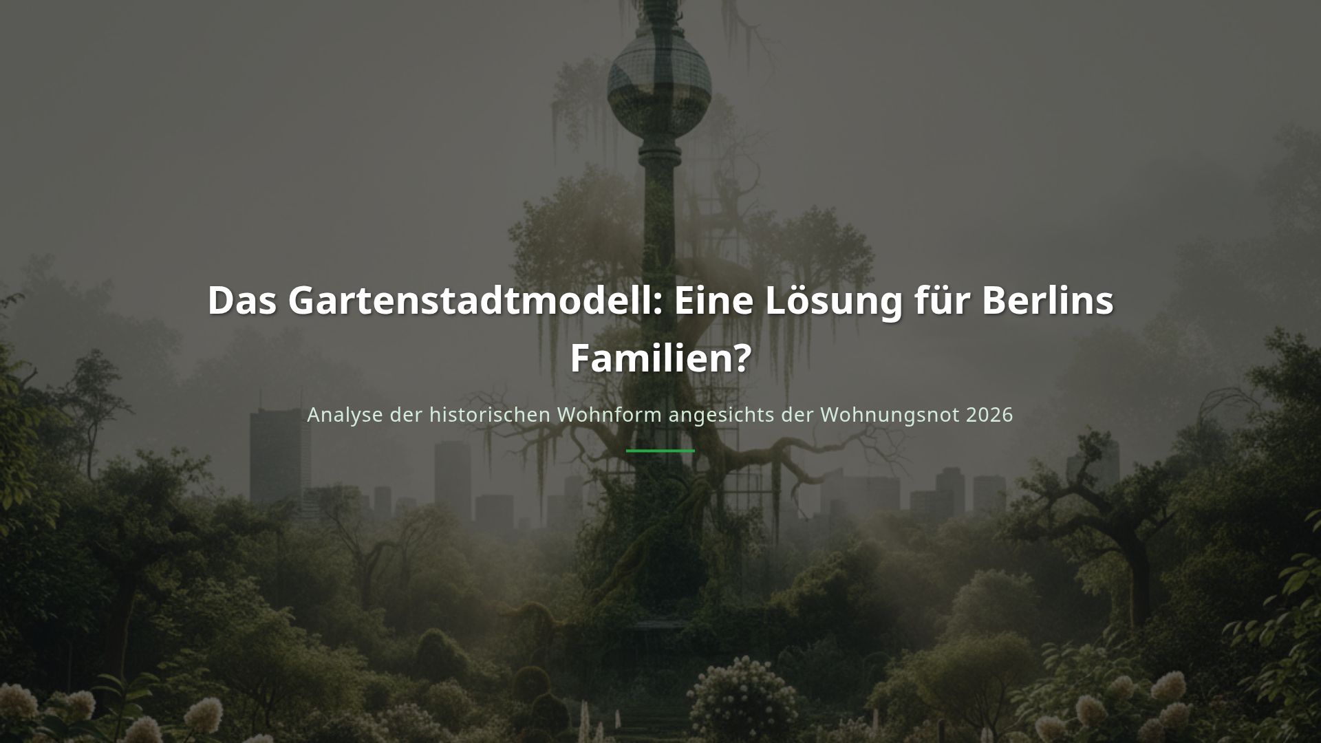Gartenstadt 2.0: Nachhaltiger Wohnraum für Familien in Berlin