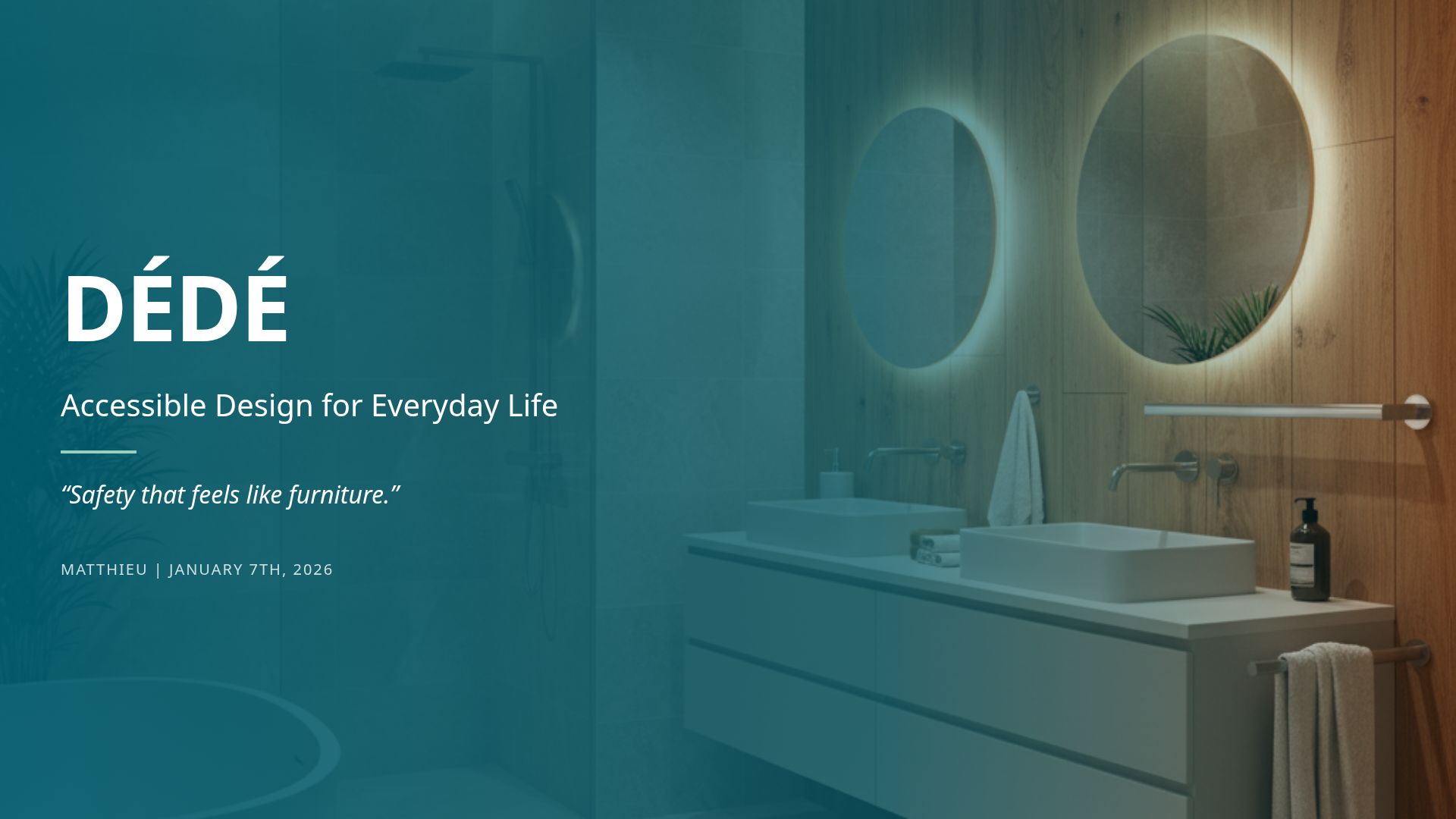 DÉDÉ: Aesthetic & Modular Bathroom Safety Design