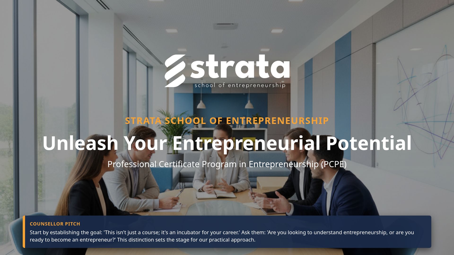 Professional Entrepreneurship Certificate Program | Strata