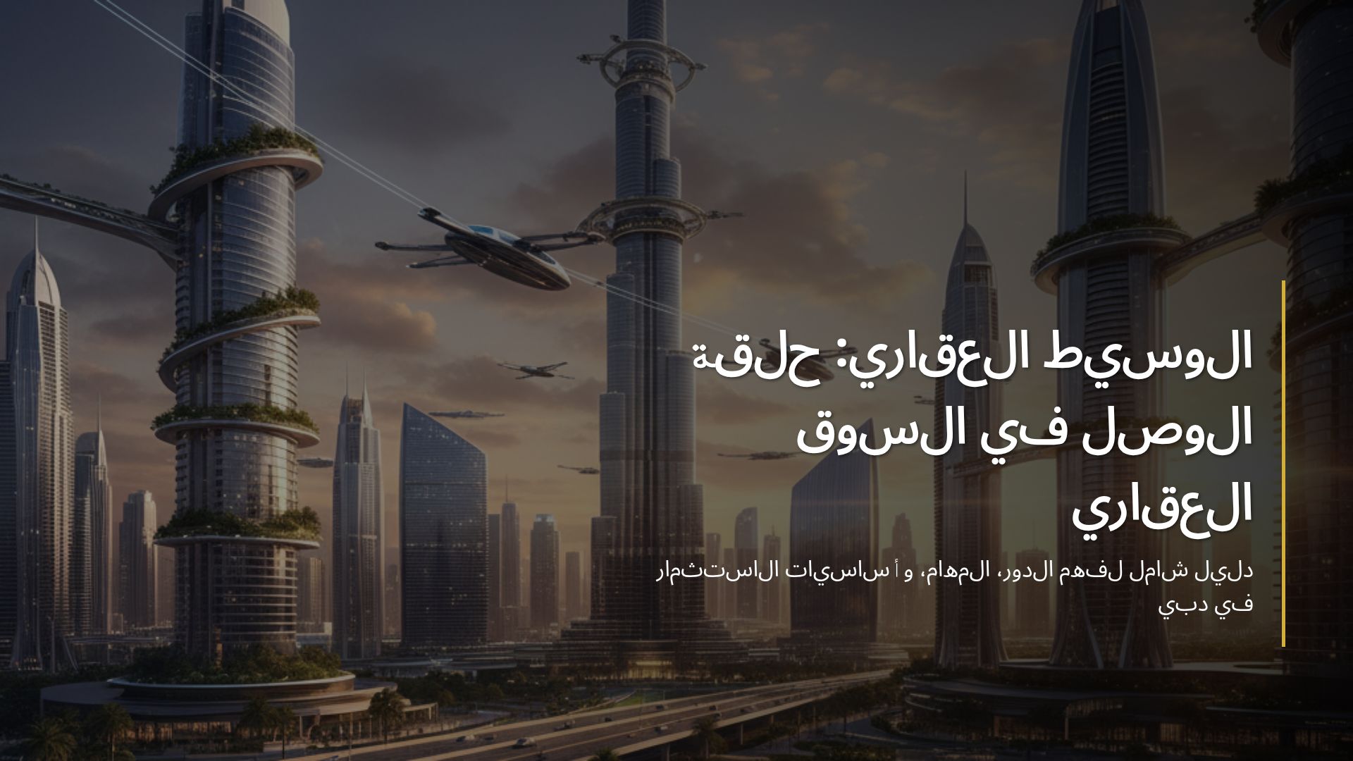 دليل الوسيط العقاري الناجح في سوق دبي | أساسيات الاستثمار