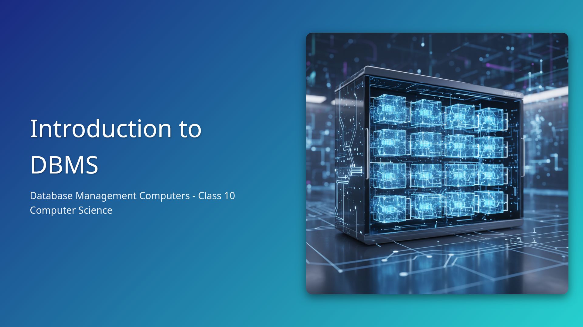 Introduction to DBMS: Class 10 Computer Science Guide | Bobr AI