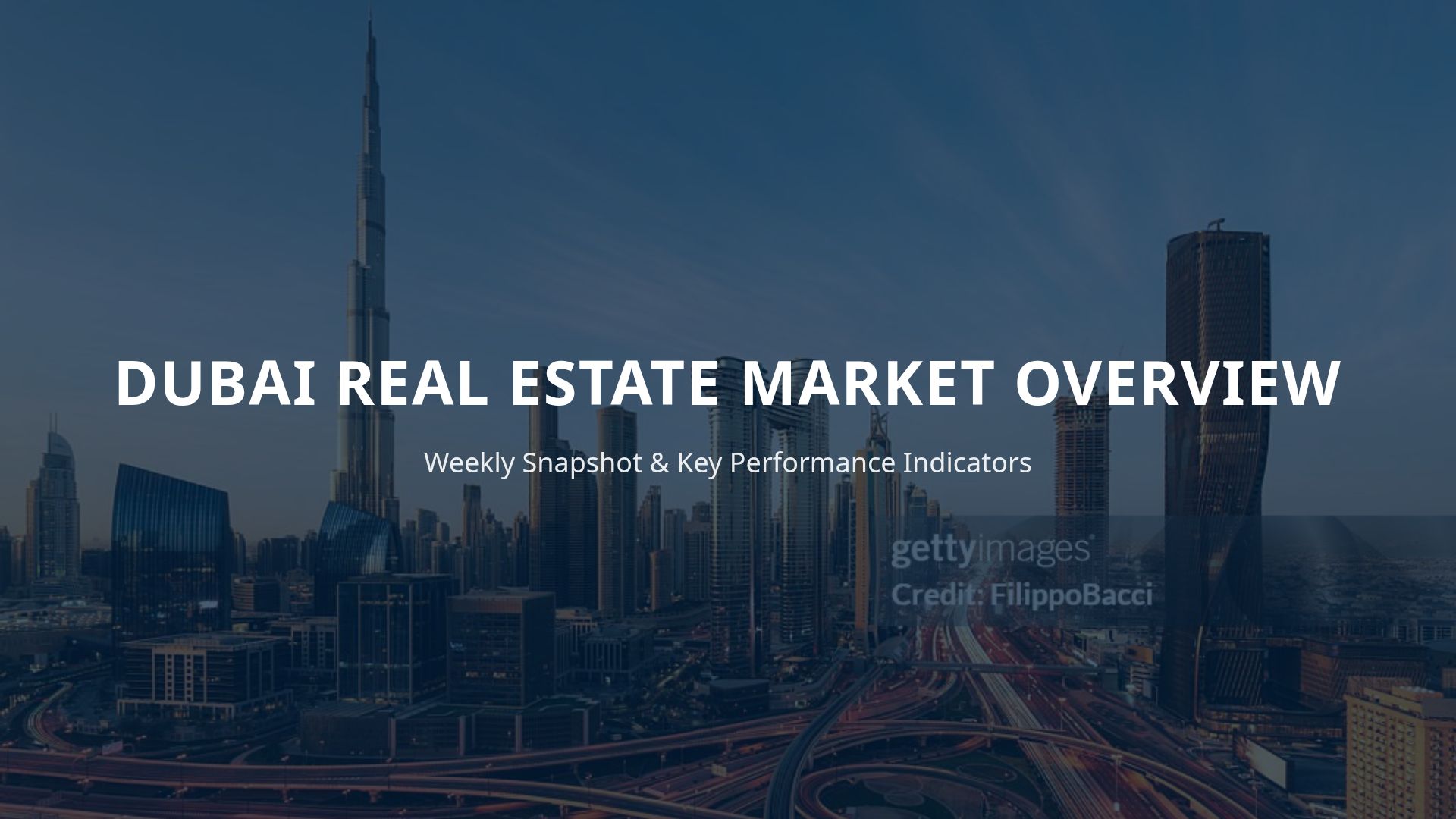 Dubai Real Estate Weekly Snapshot: Transactions & Values