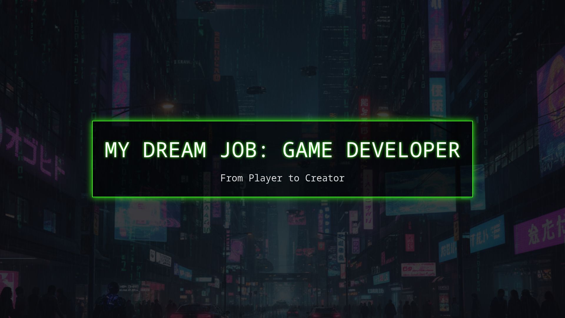 My Journey to Becoming a Game Developer | Career Slides | Bobr AI