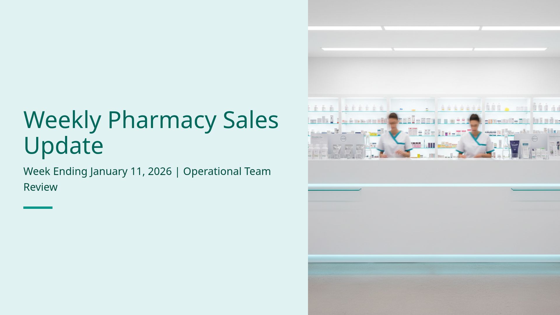 Pharmacy Sales Performance: Weekly Operational Insights