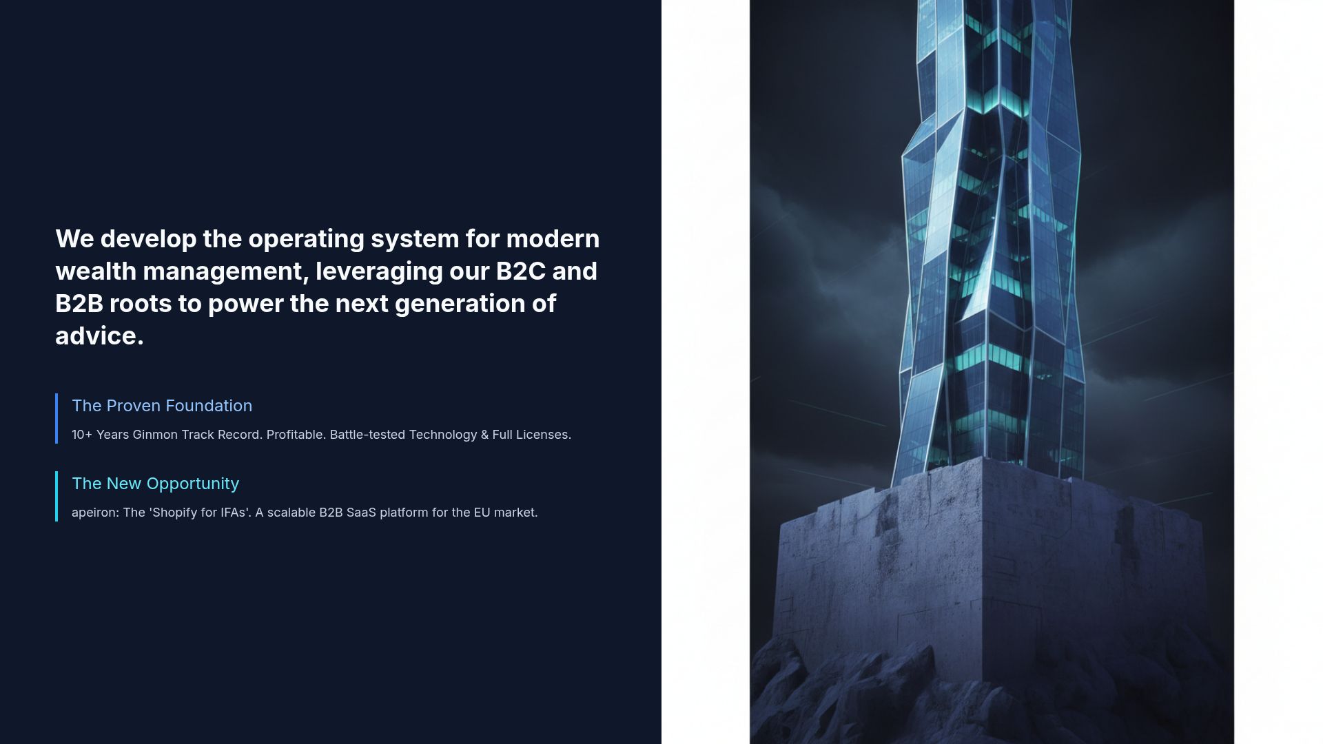 Modern Wealth Management Operating System | apeiron & Ginmon