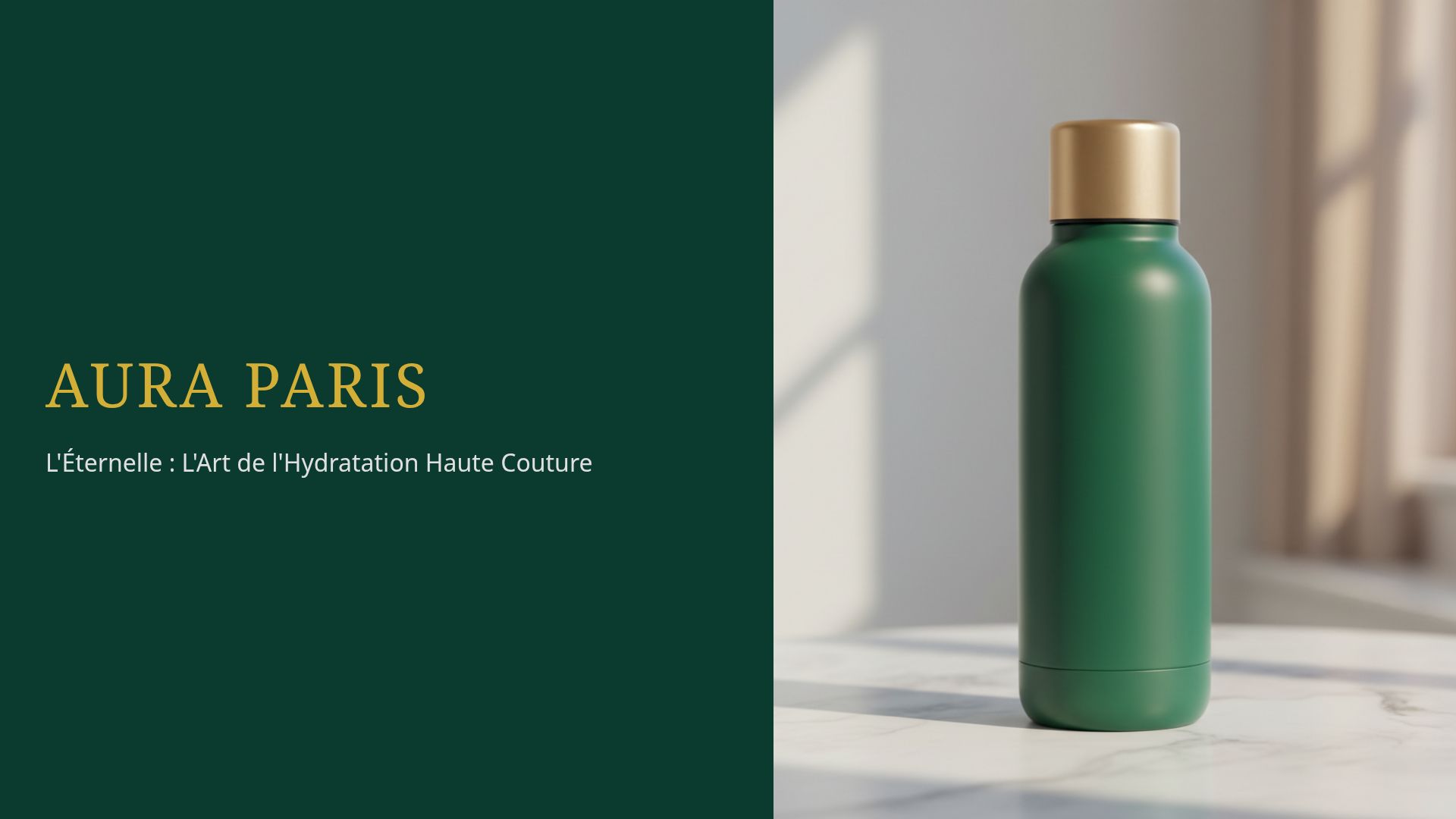 AURA Paris : Gourde Luxe Écoresponsable pour l'Hôtellerie 5*