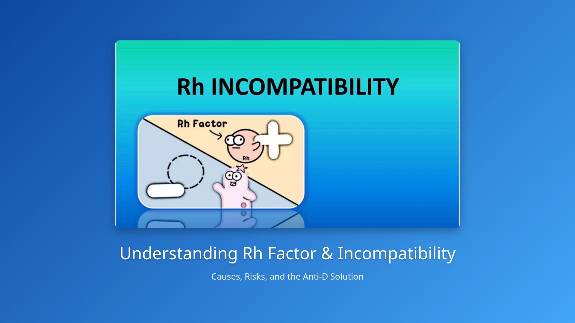 Rh Factor & Mother-Fetal Incompatibility: Anti-D Solutions