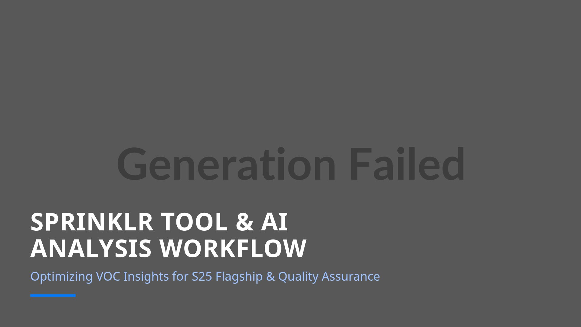 Optimizing VOC Analysis with Sprinklr and AI Integration