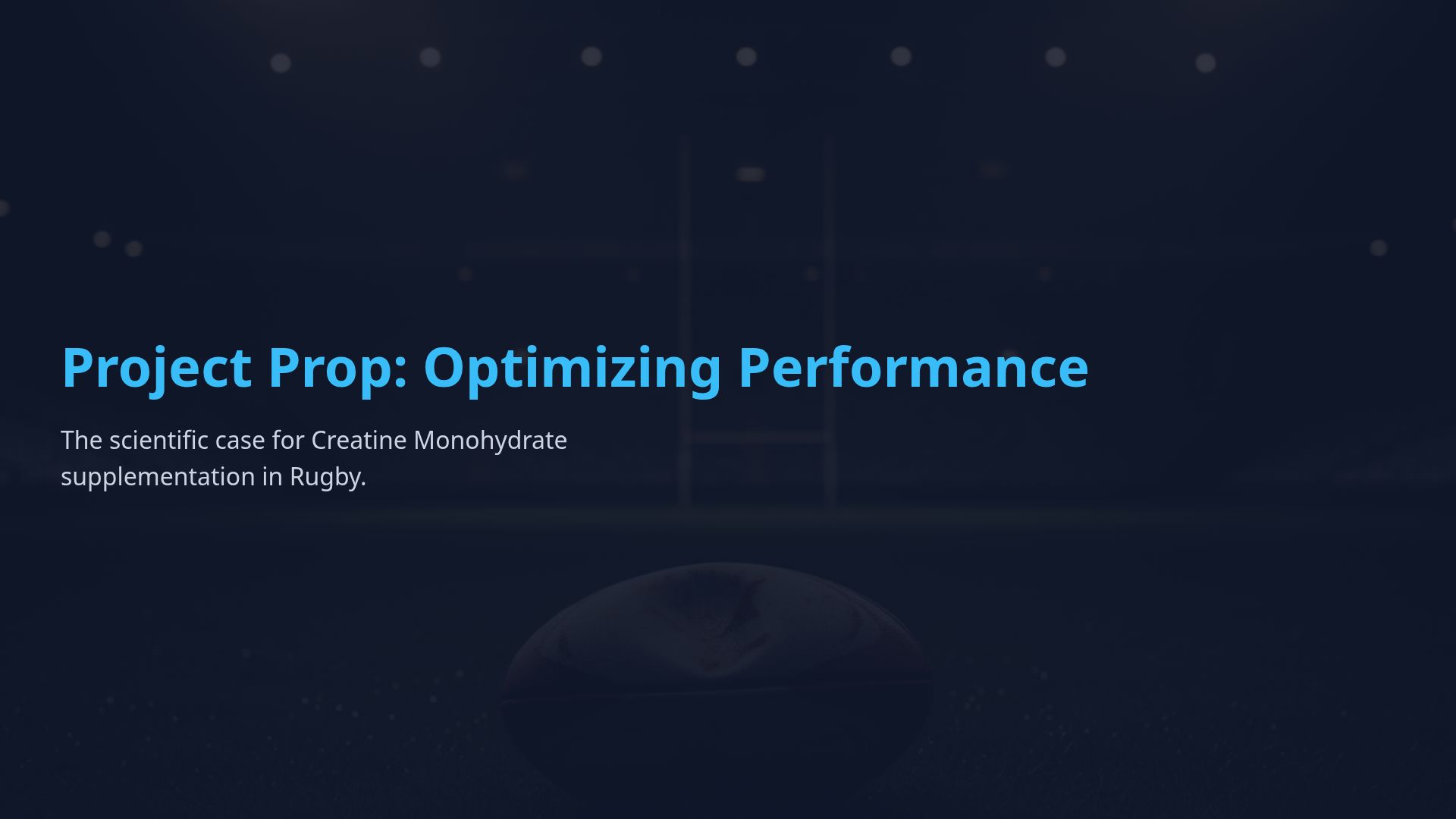 Benefits of Creatine Monohydrate for Rugby Performance