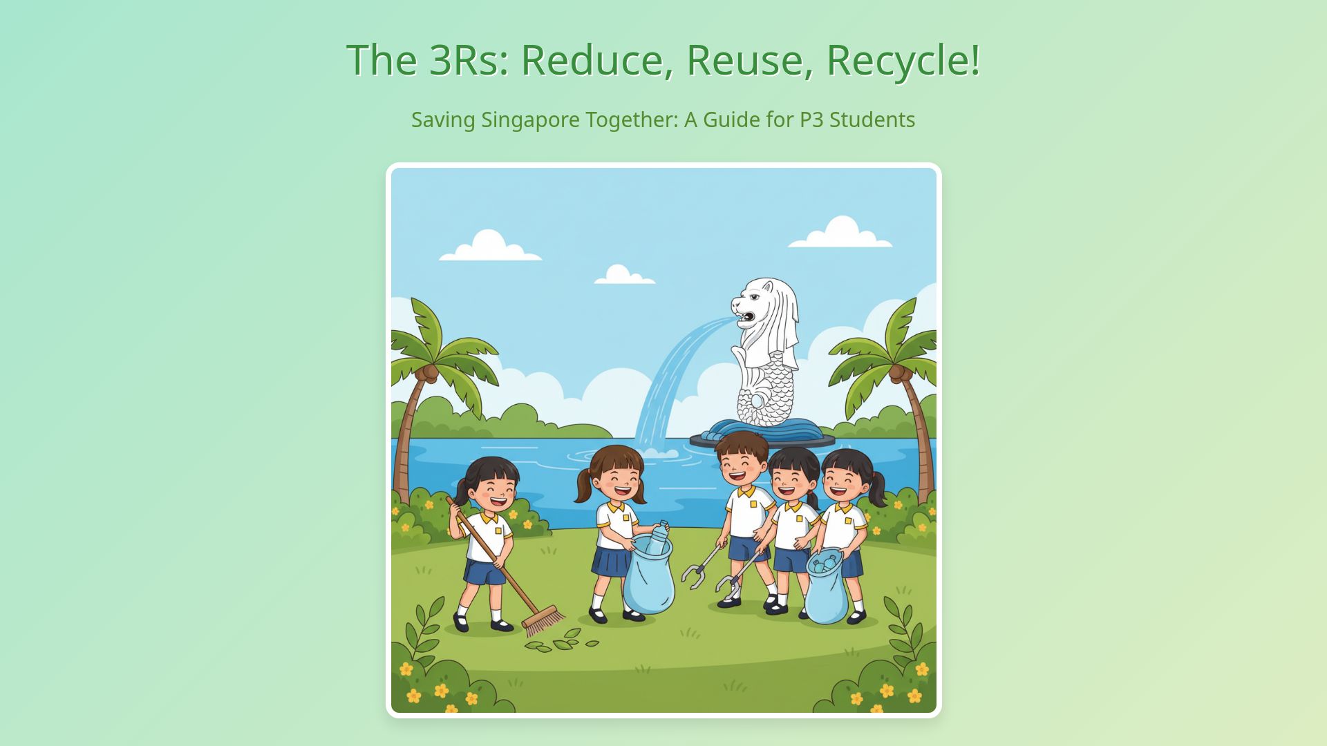 Reduce, Reuse, Recycle: A Guide to the 3Rs in Singapore | Bobr AI