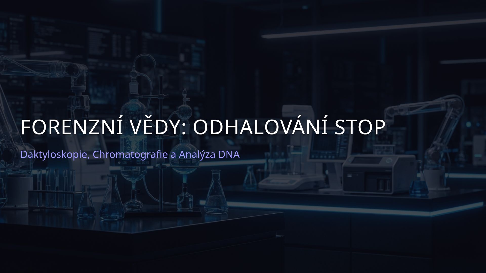 Forenzní vědy: Daktyloskopie, Chromatografie a Analýza DNA