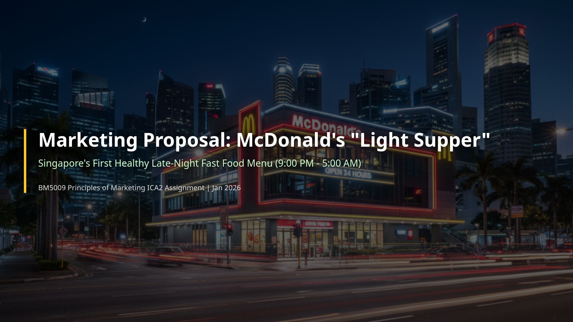McDonald's Singapore: Healthy Late-Night Marketing Strategy