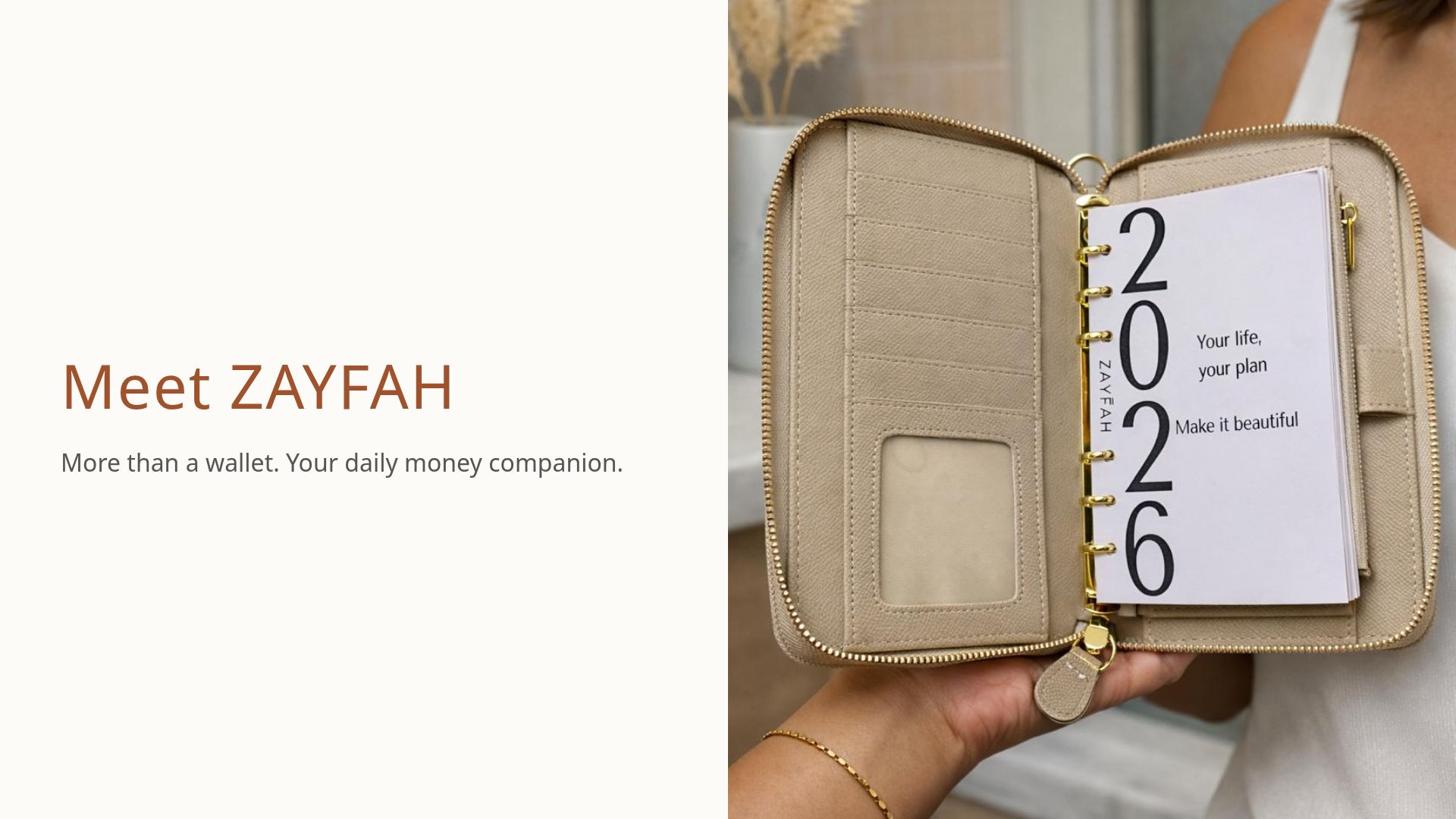 ZAYFAH Financial Organizer: Elegant Cash Budgeting System