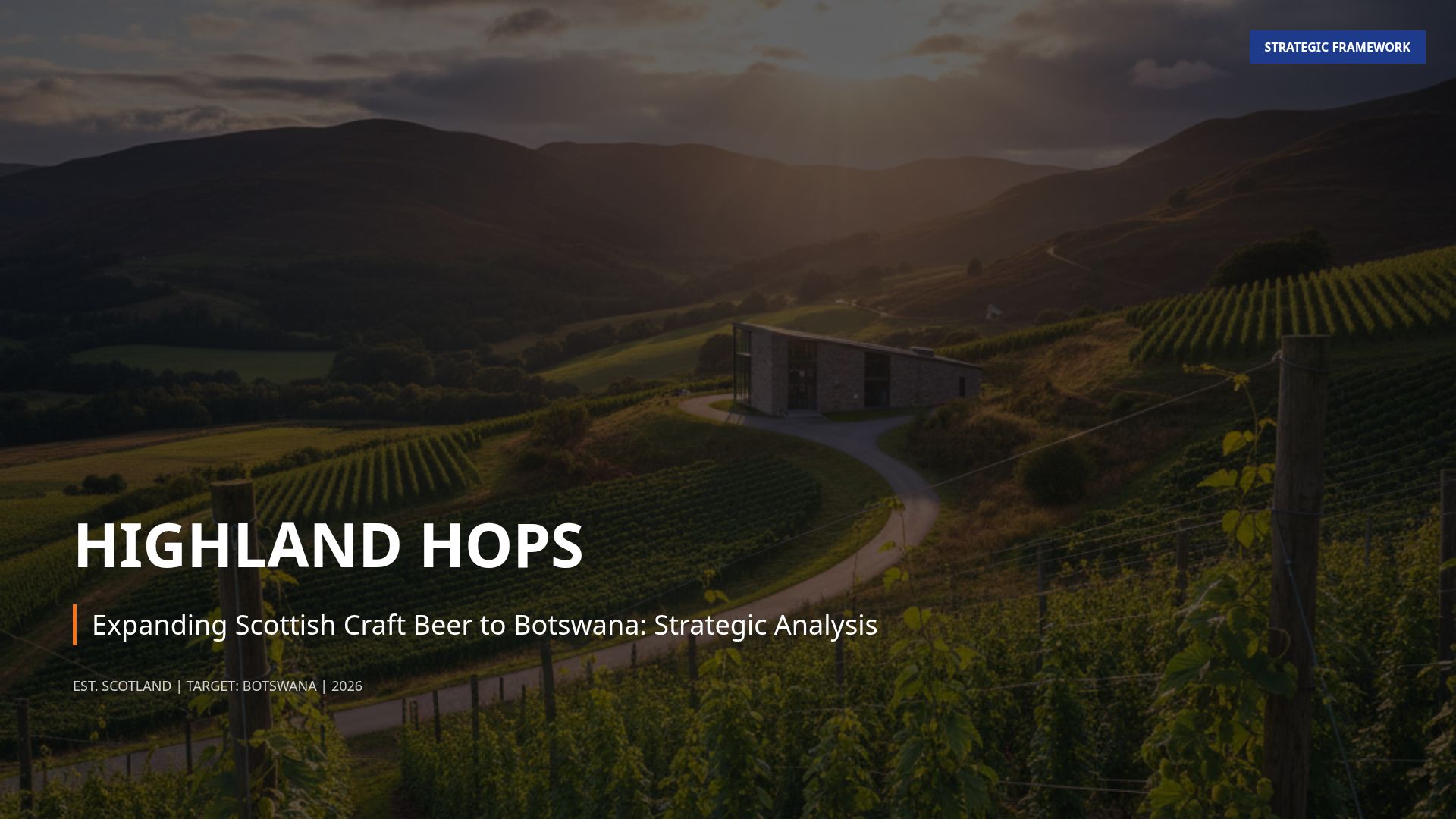 Scottish Craft Beer Expansion Strategy for Botswana