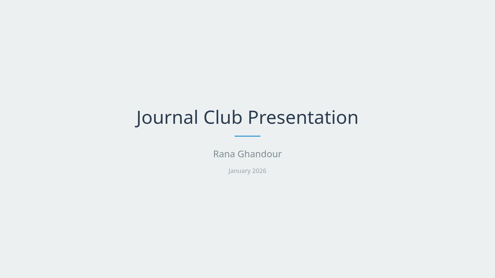 Academic Journal Club: Research Methodology & Findings