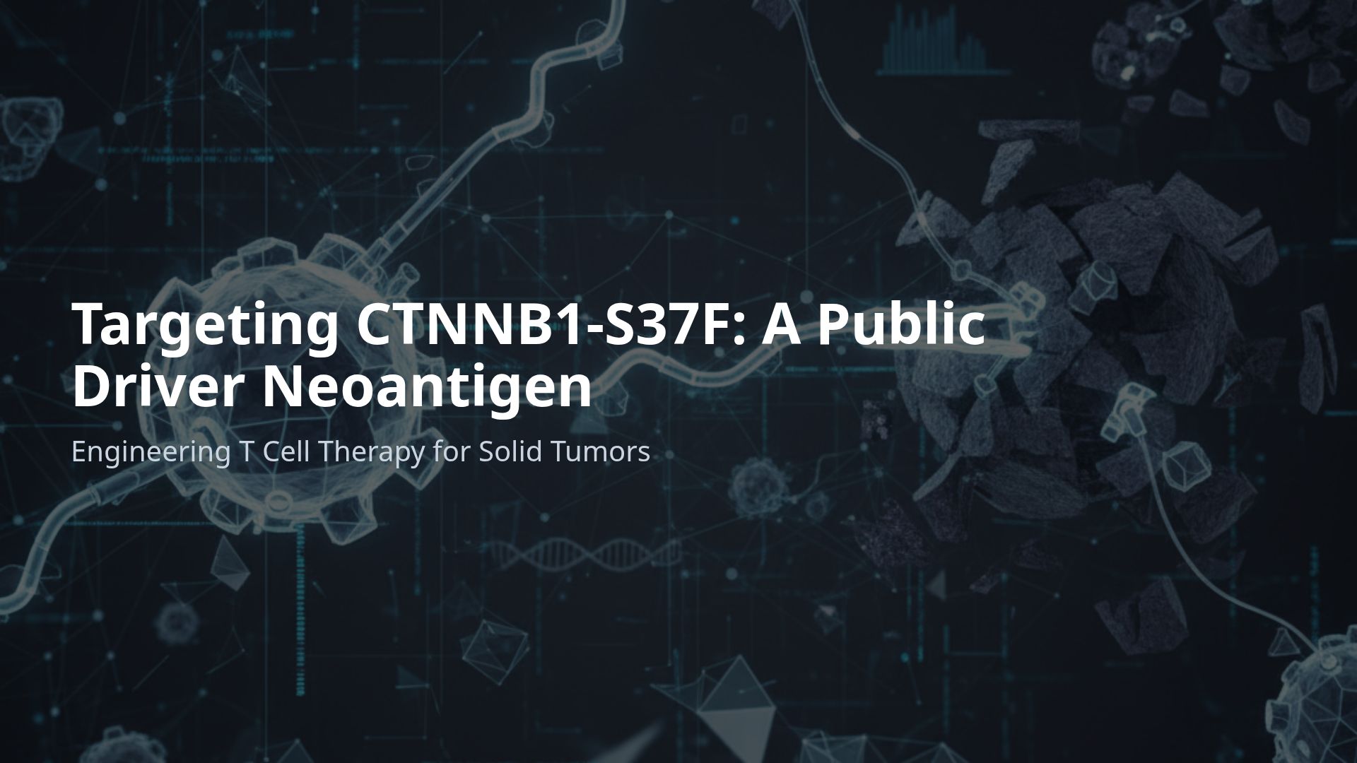 Targeting CTNNB1-S37F: TCR-T Cell Therapy for Solid Tumors