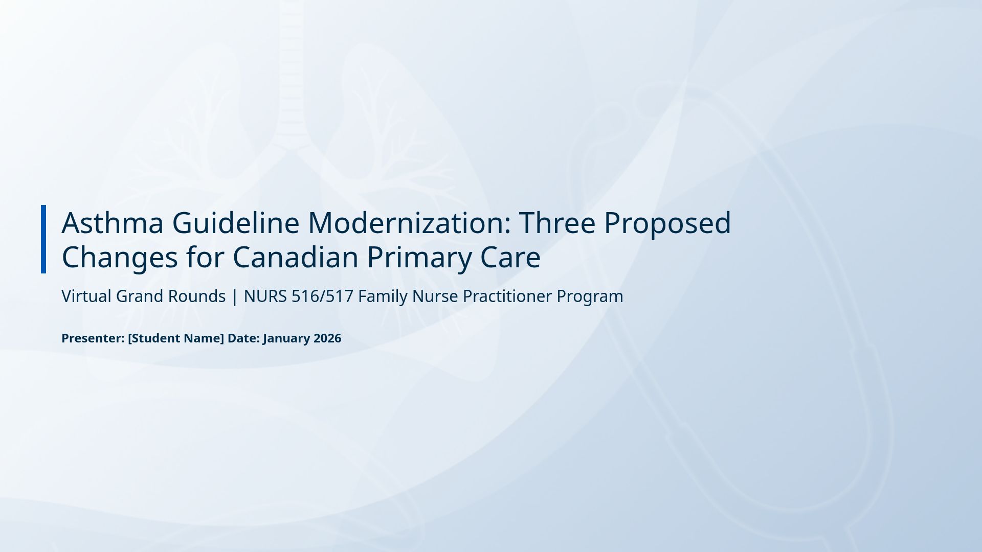Modernizing Canadian Asthma Guidelines for Primary Care
