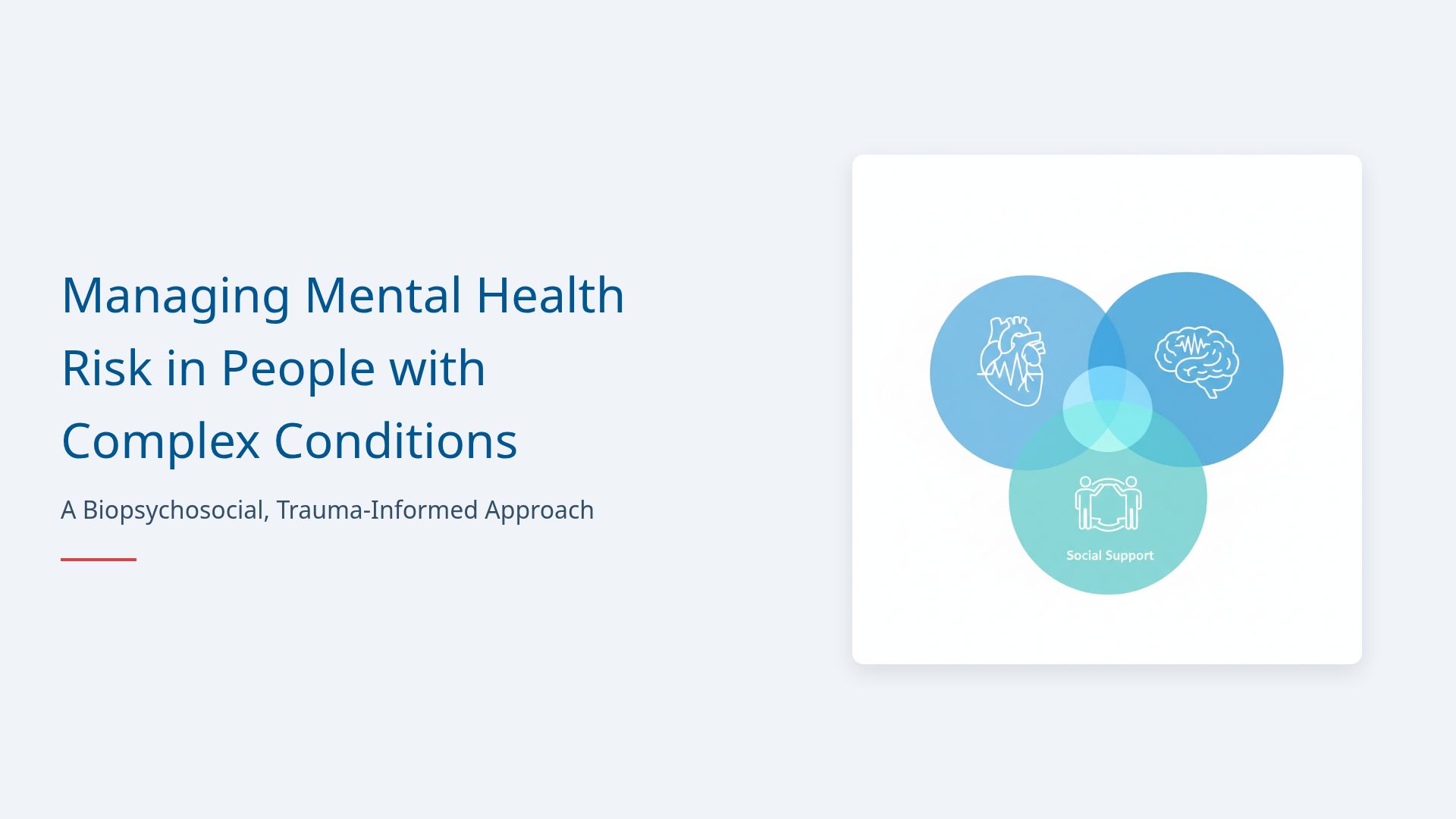 Biopsychosocial Approach to Complex Mental Health Risk
