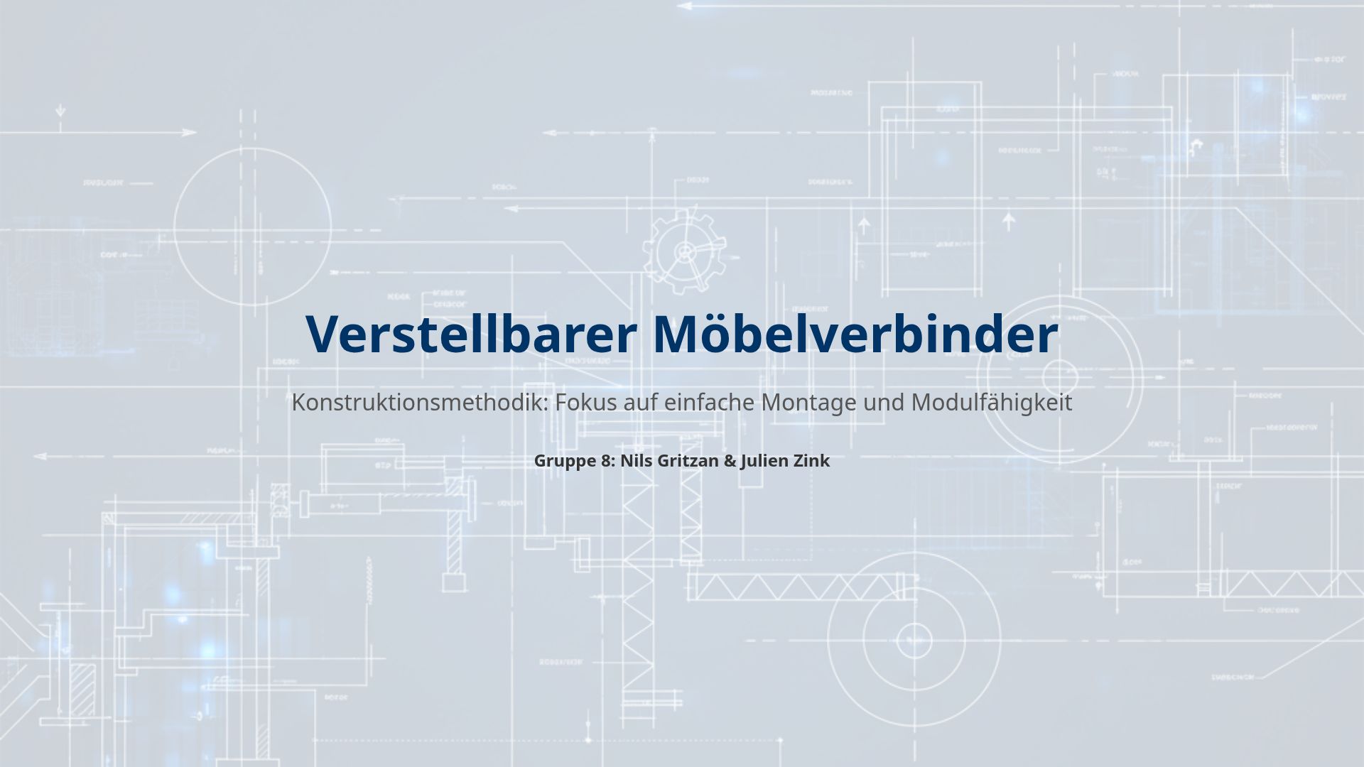 Konstruktion eines verstellbaren Möbelverbinders | Bericht