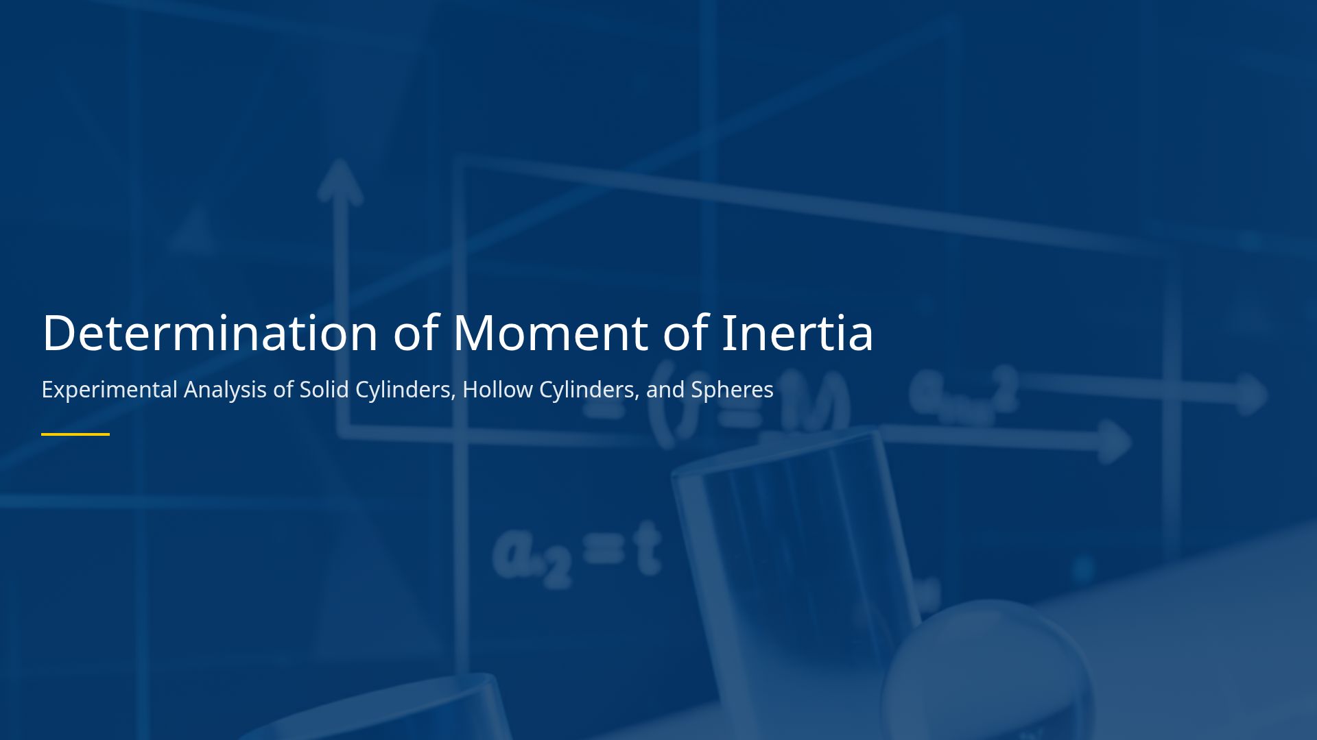 Experimental Determination of Moment of Inertia on Incline