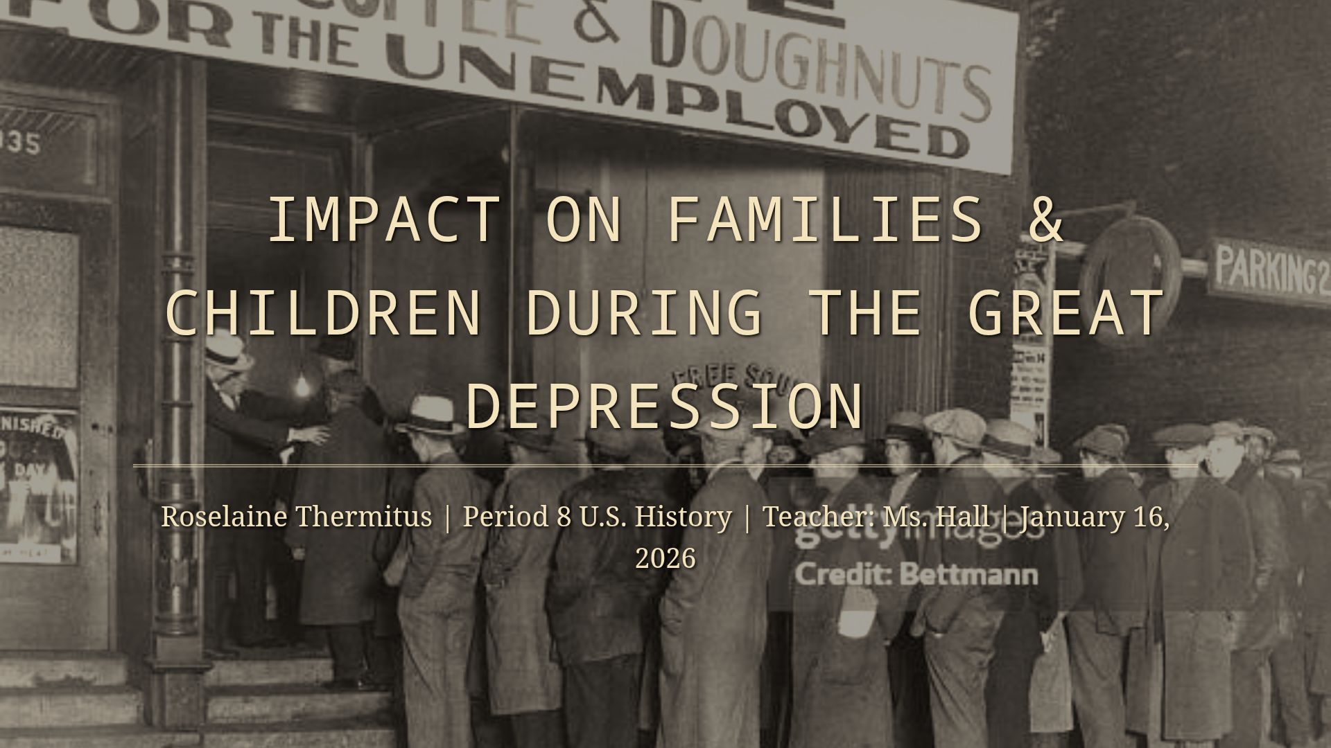 Families and Children in the Great Depression: A History