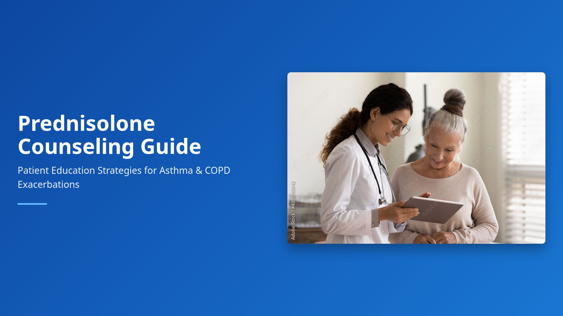 Prednisolone Patient Counseling Guide: Asthma & COPD