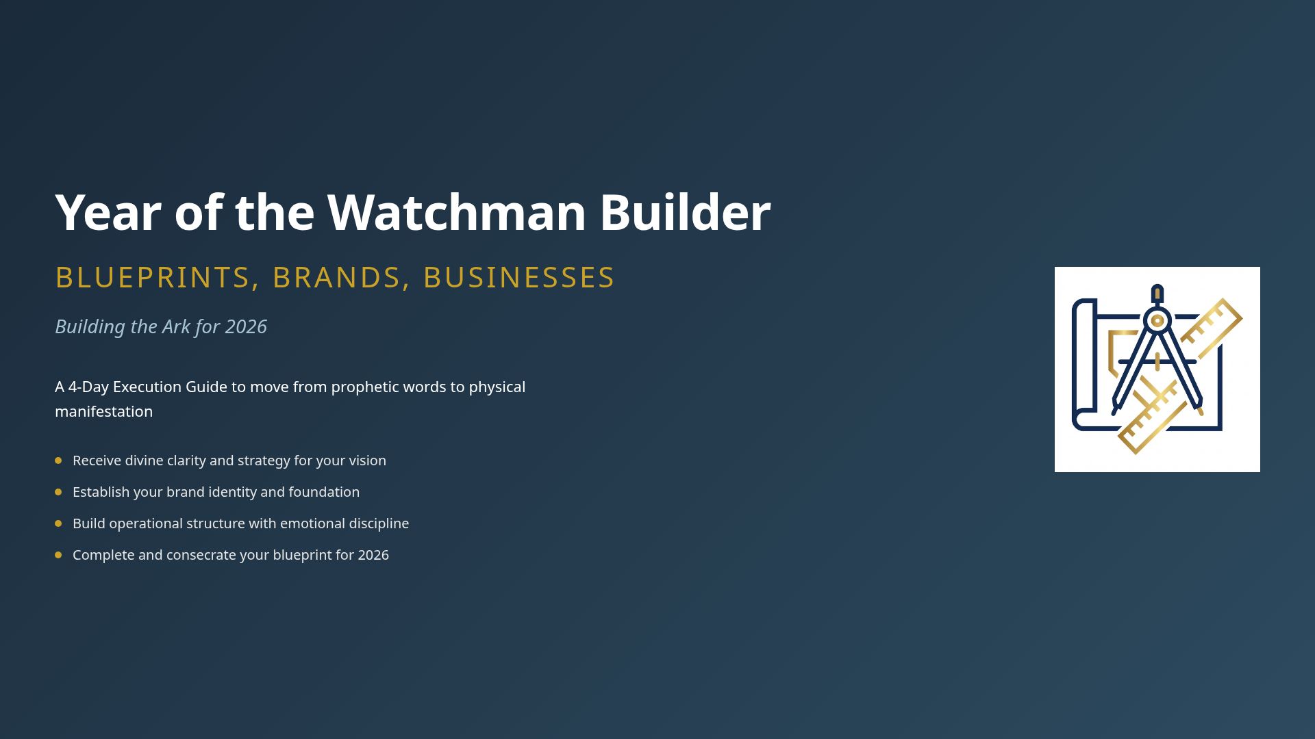 Watchman Builder: 4-Day Business & Brand Execution Guide