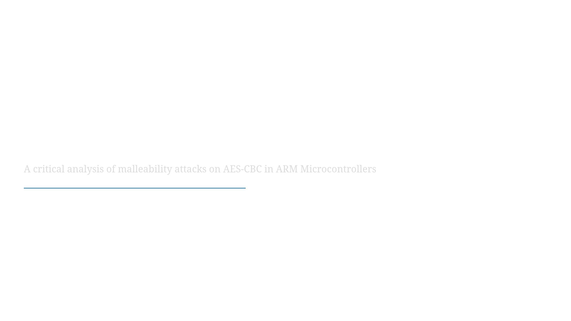 Firmware Encryption Attacks: Mitigating CBC Malleability