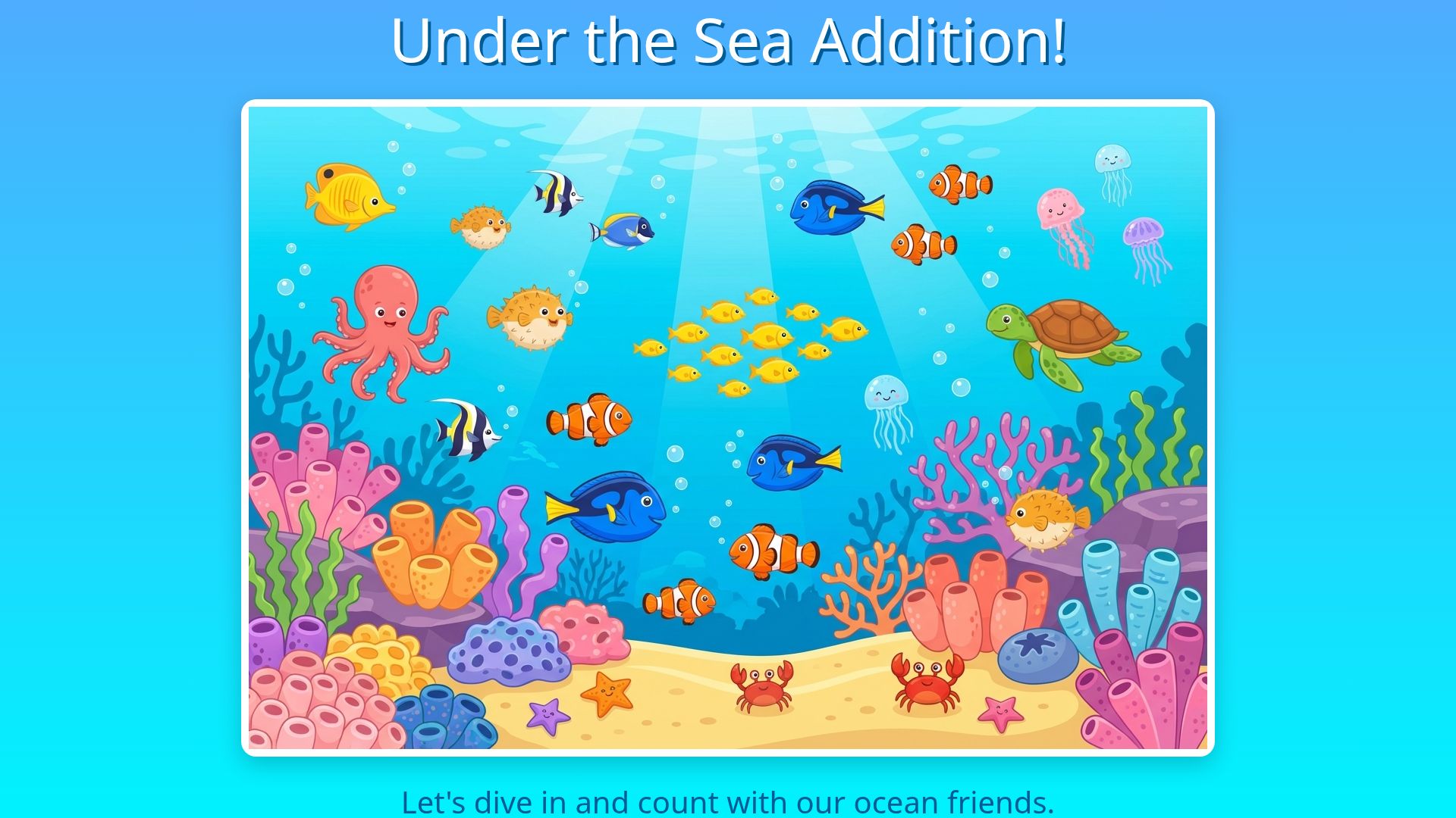 Under the Sea Addition: Basic Math for Kids