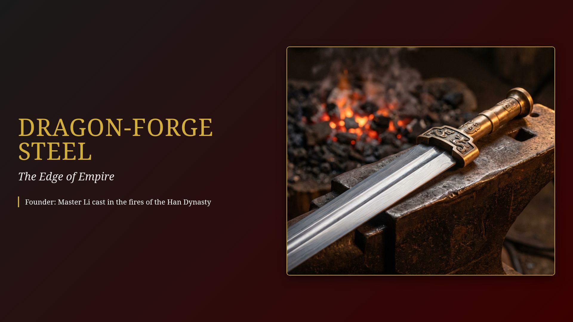 Ancient Chinese Steel: Han Dynasty Metallurgy Pitch Deck