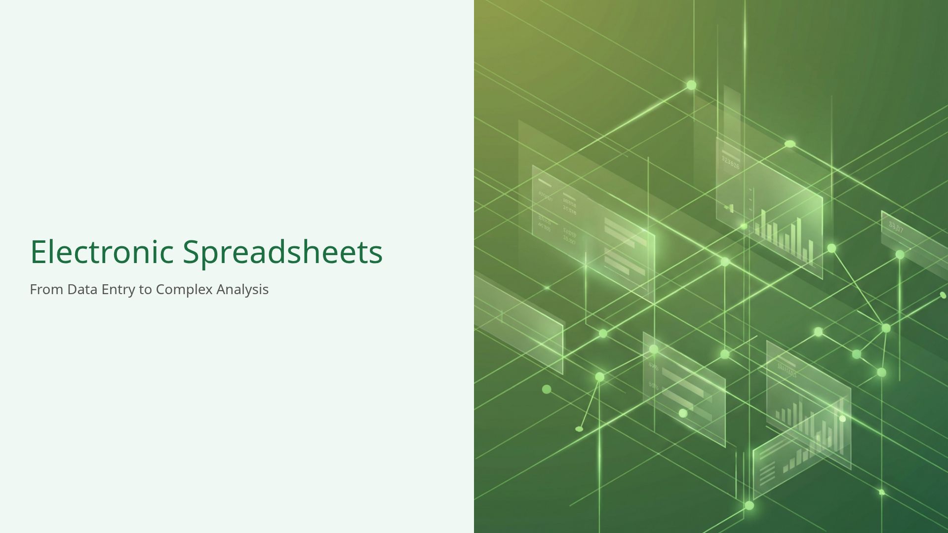 Mastering Electronic Spreadsheets: Data to Analysis Guide
