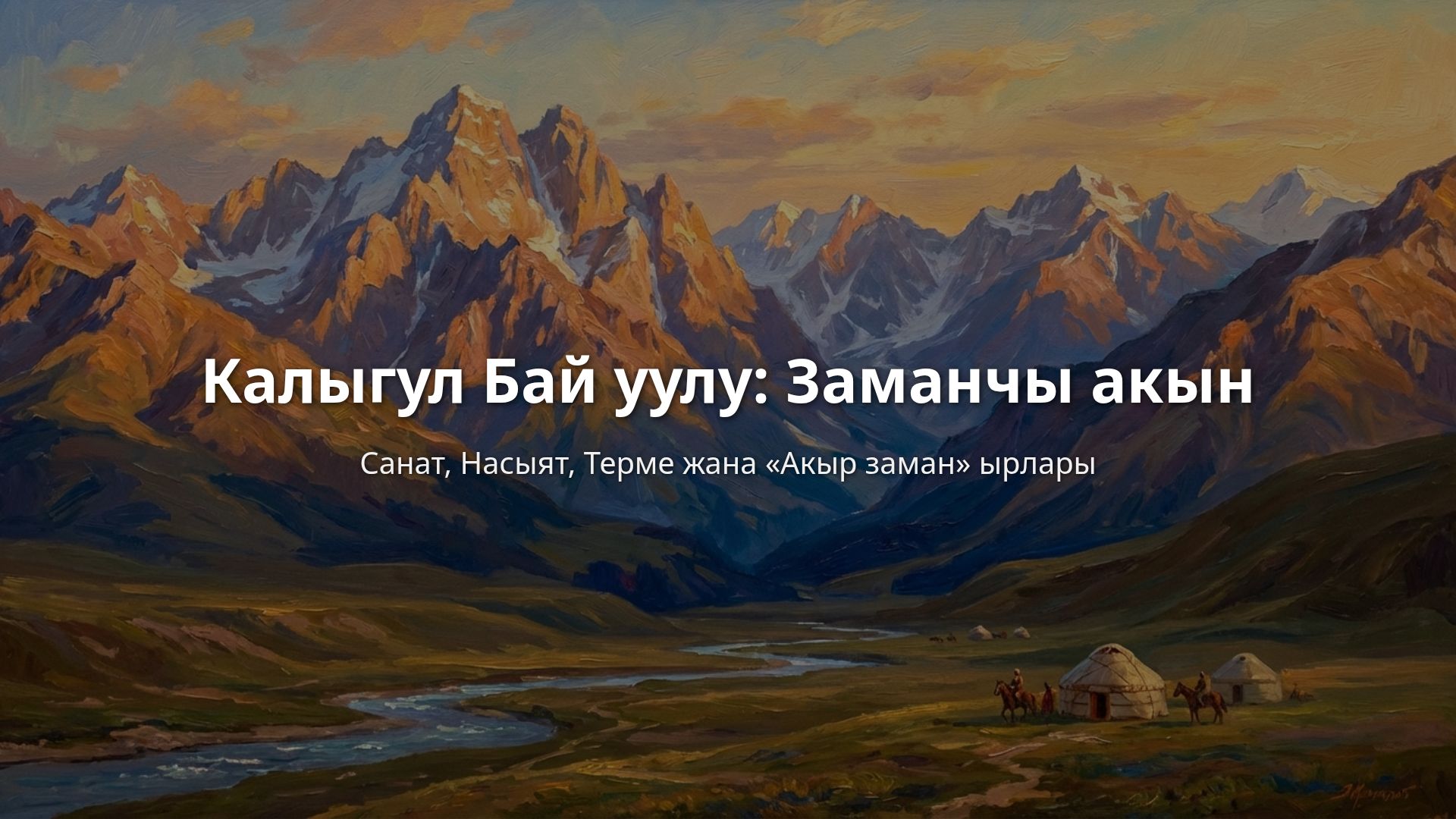 Калыгул Бай уулу: Акыр заман жана санат ырлары