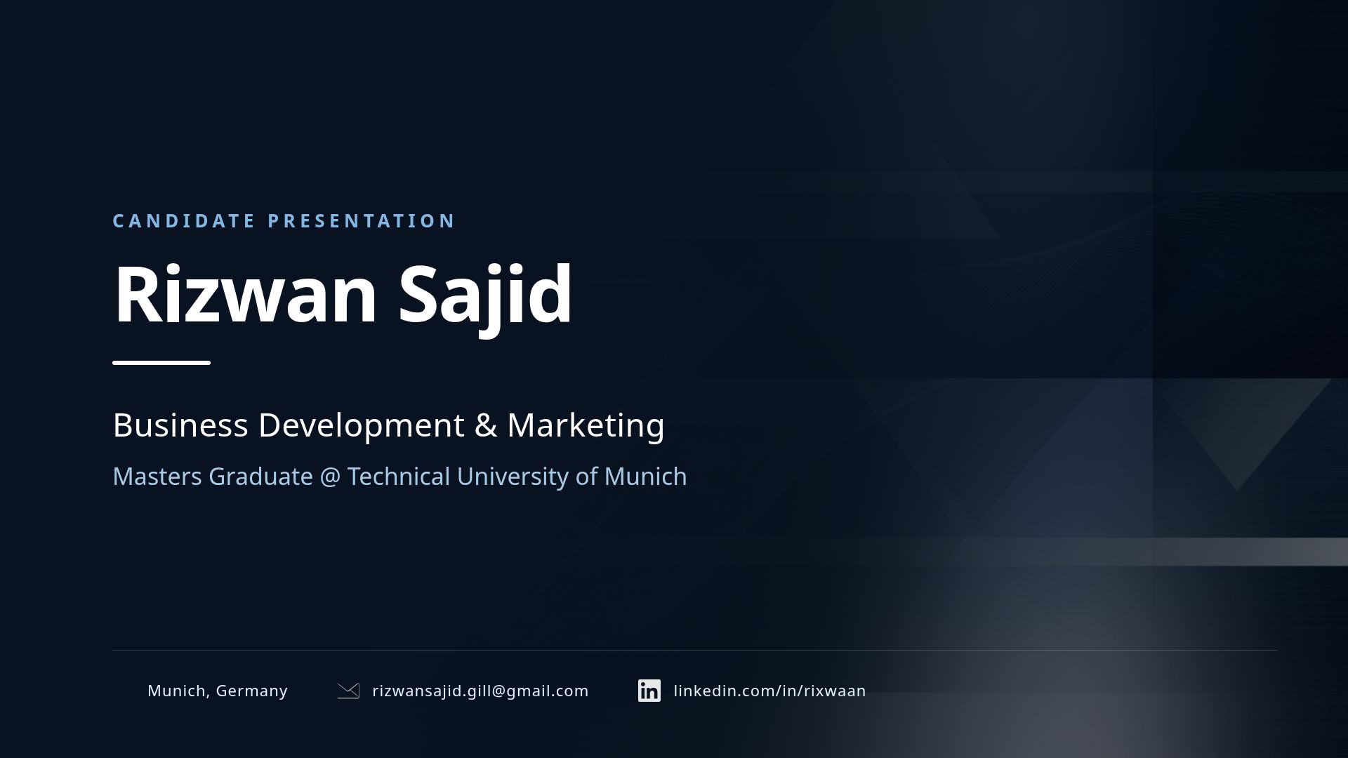 Rizwan Sajid: Business Development in Biotech & Life Sciences